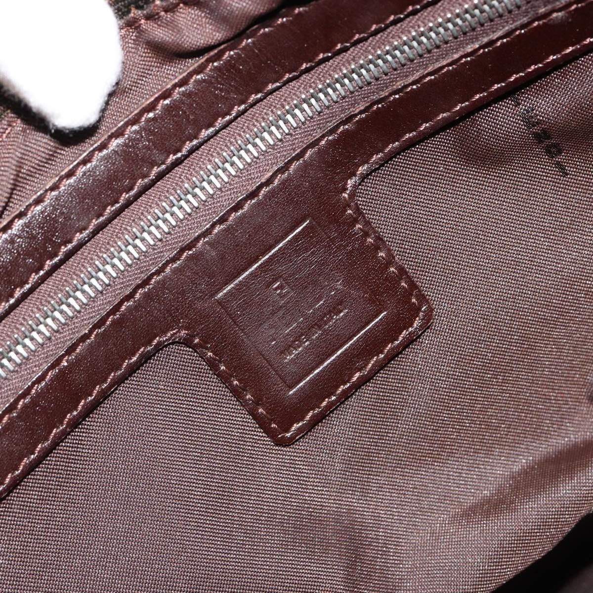 Mama Baguette Shoulder Bag Black Silver Brown Auth, Black — view 20