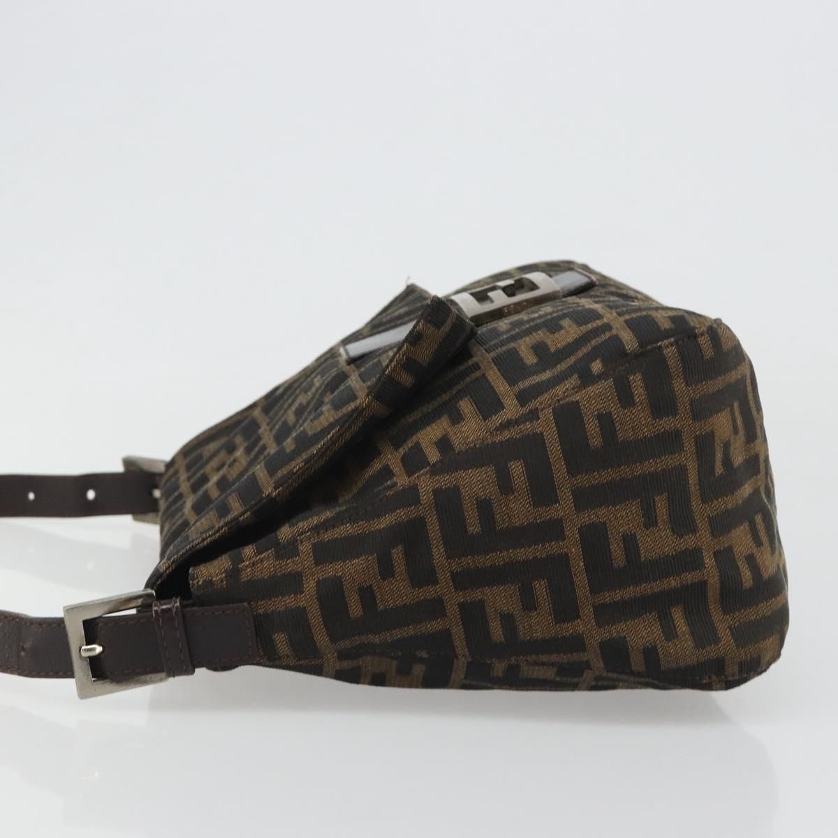 Mama Baguette Shoulder Bag Black Silver Brown Auth, Black — view 4