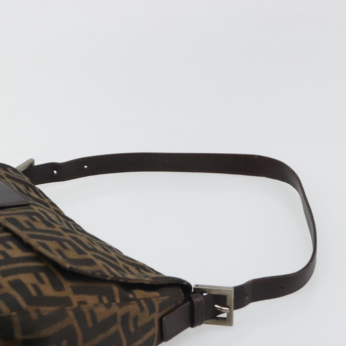 Mama Baguette Shoulder Bag Black Silver Brown Auth, Black — view 8