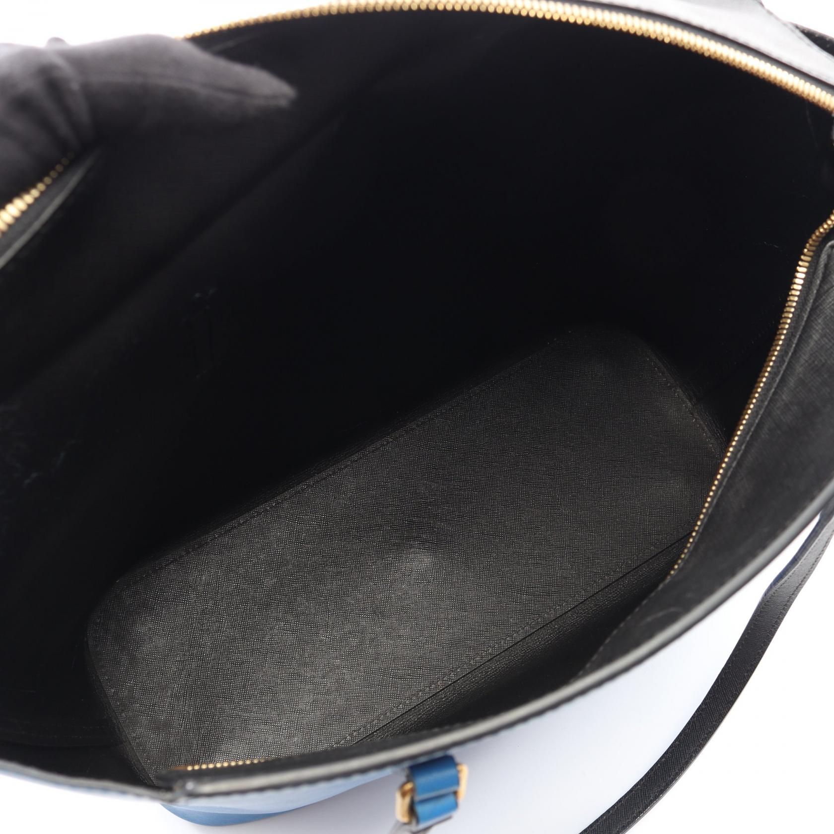 Tote Bag Blue Leather — view 3