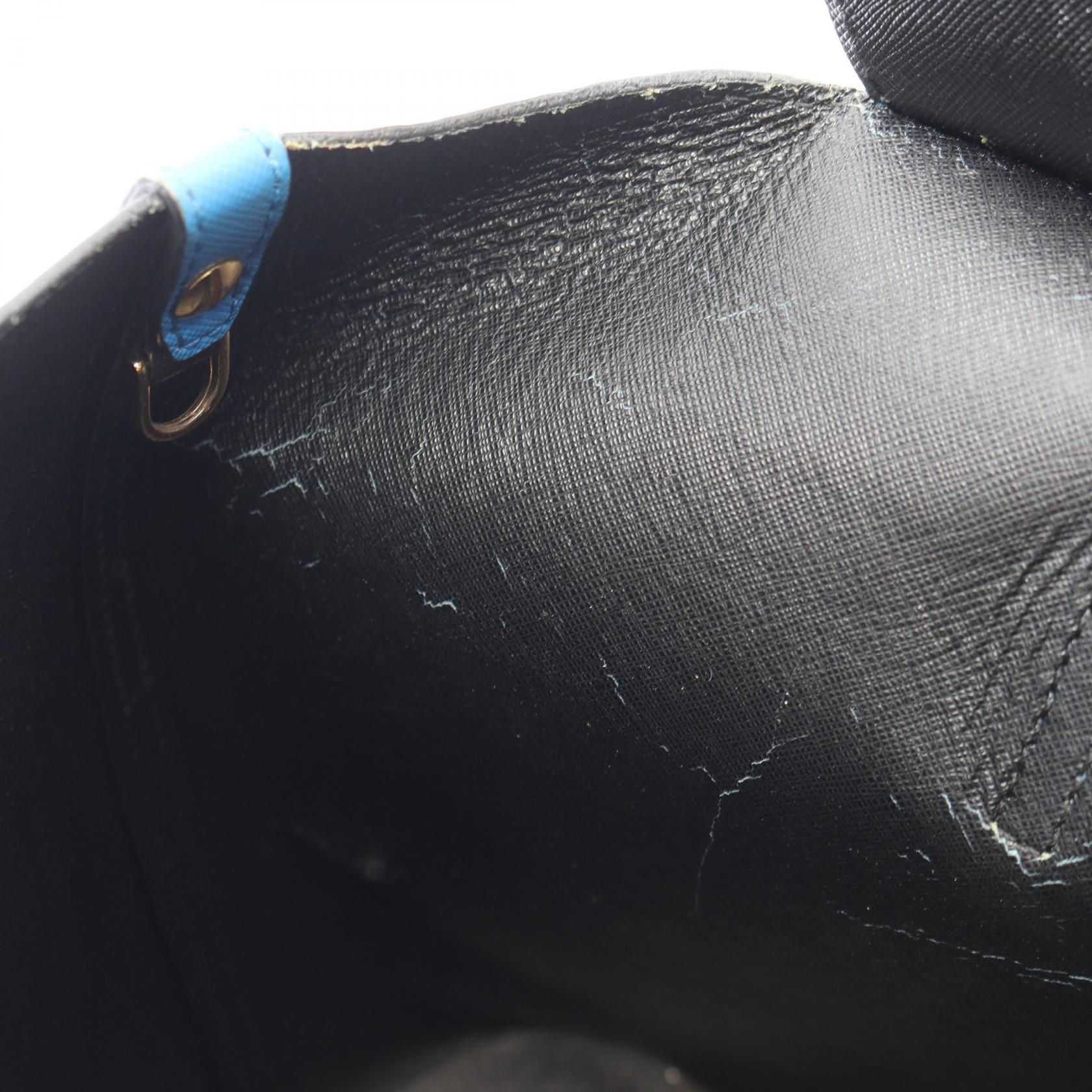 Tote Bag Blue Leather — view 6