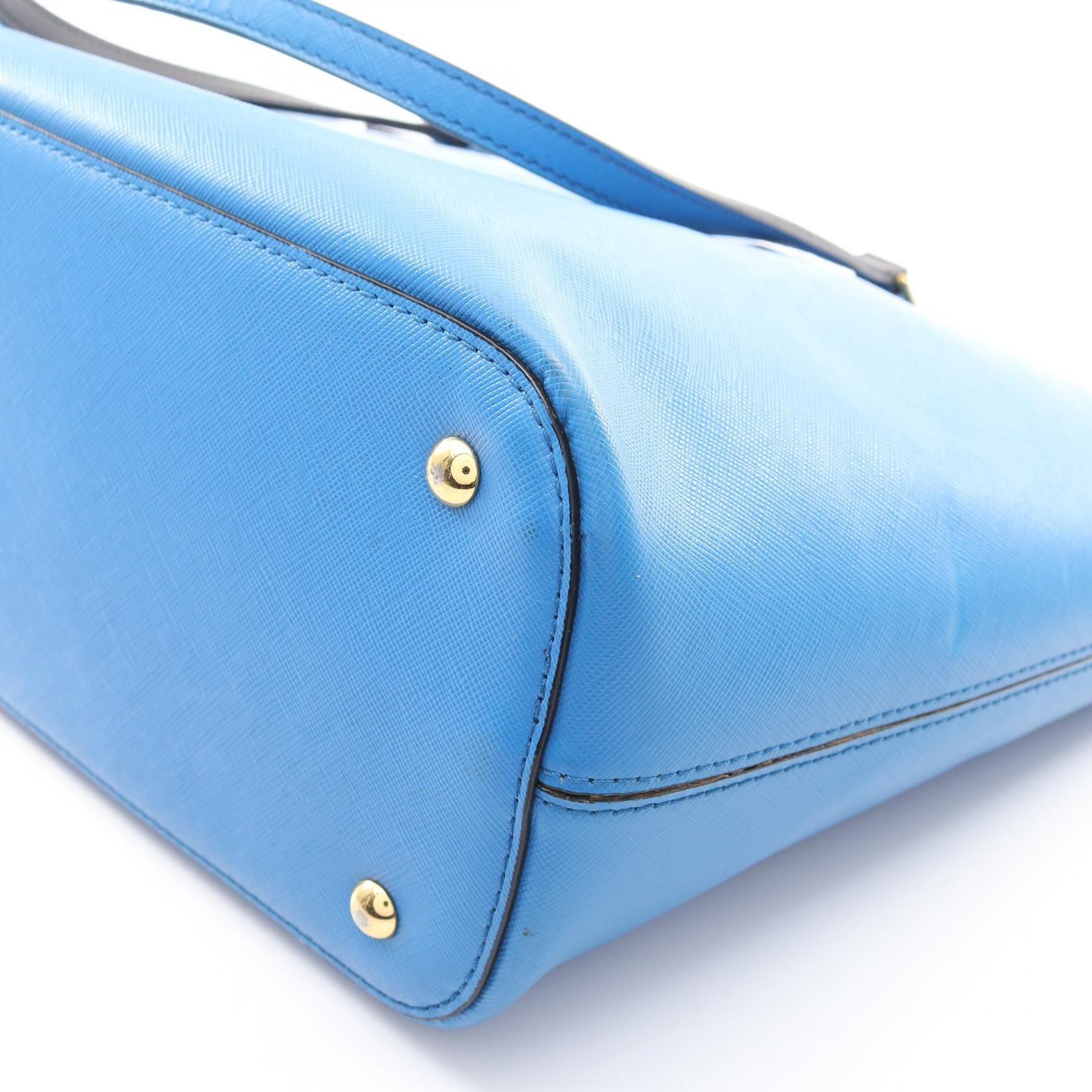 Tote Bag Blue Leather — view 8