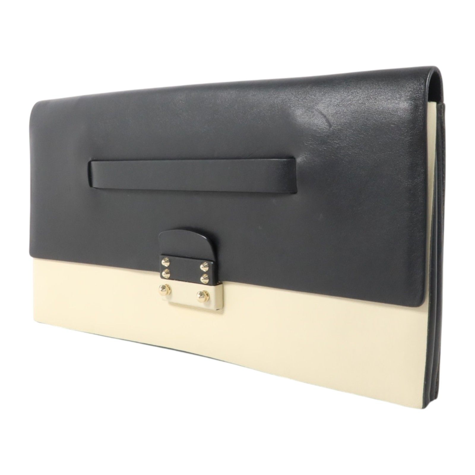 Two Tone Leather Clutch — view 2
