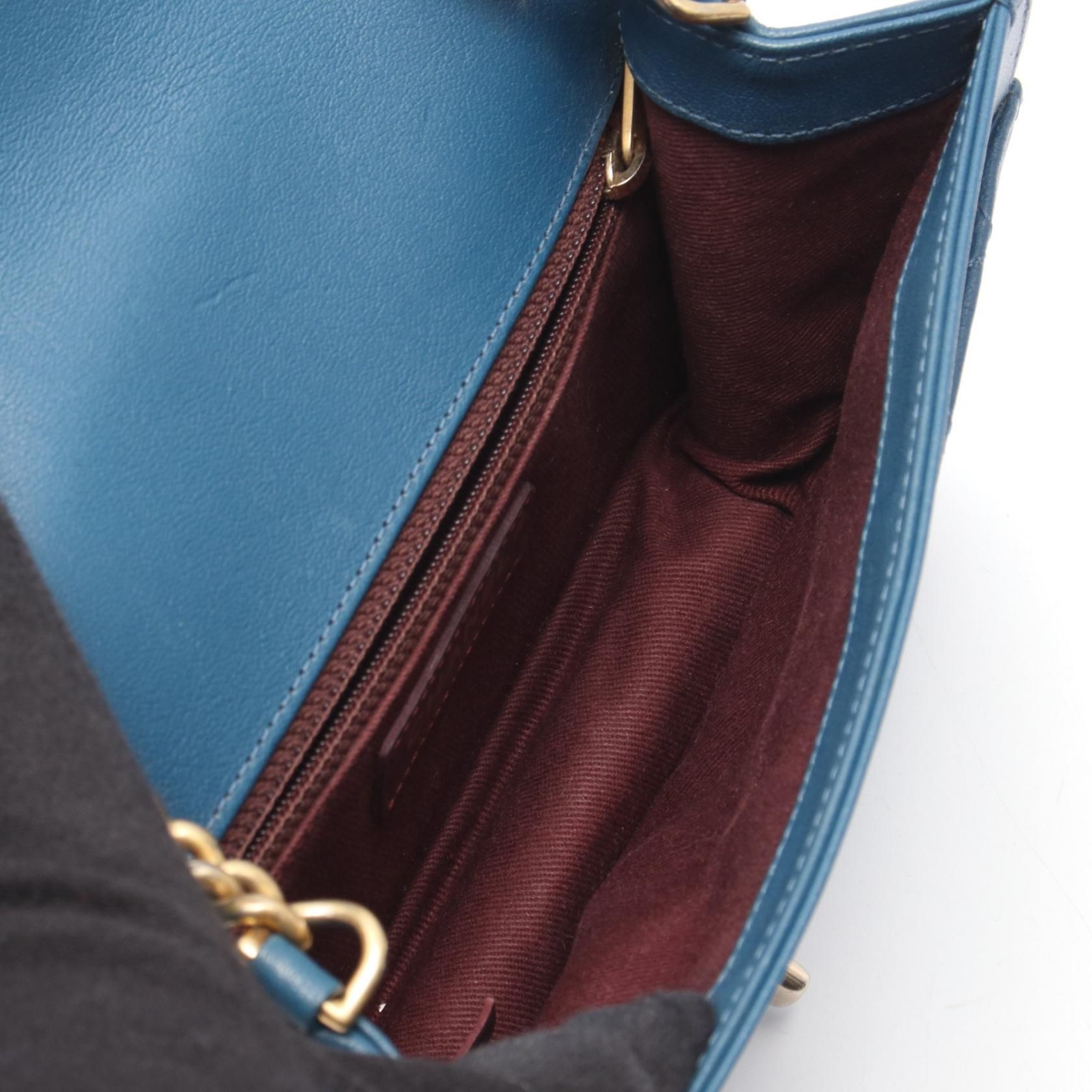 Quilted Sheepskin Medium Front Chain Flap Bag — view 3