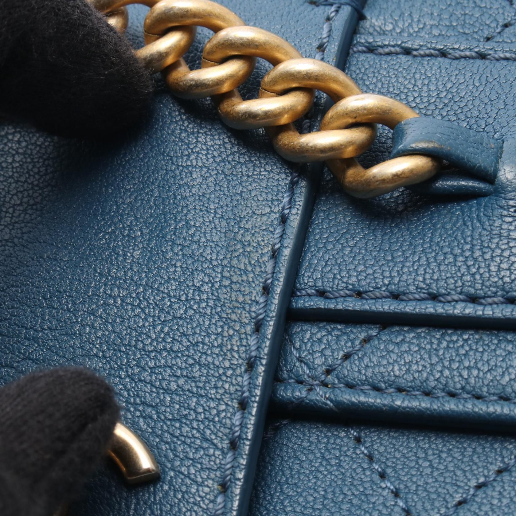 Quilted Sheepskin Medium Front Chain Flap Bag — view 9