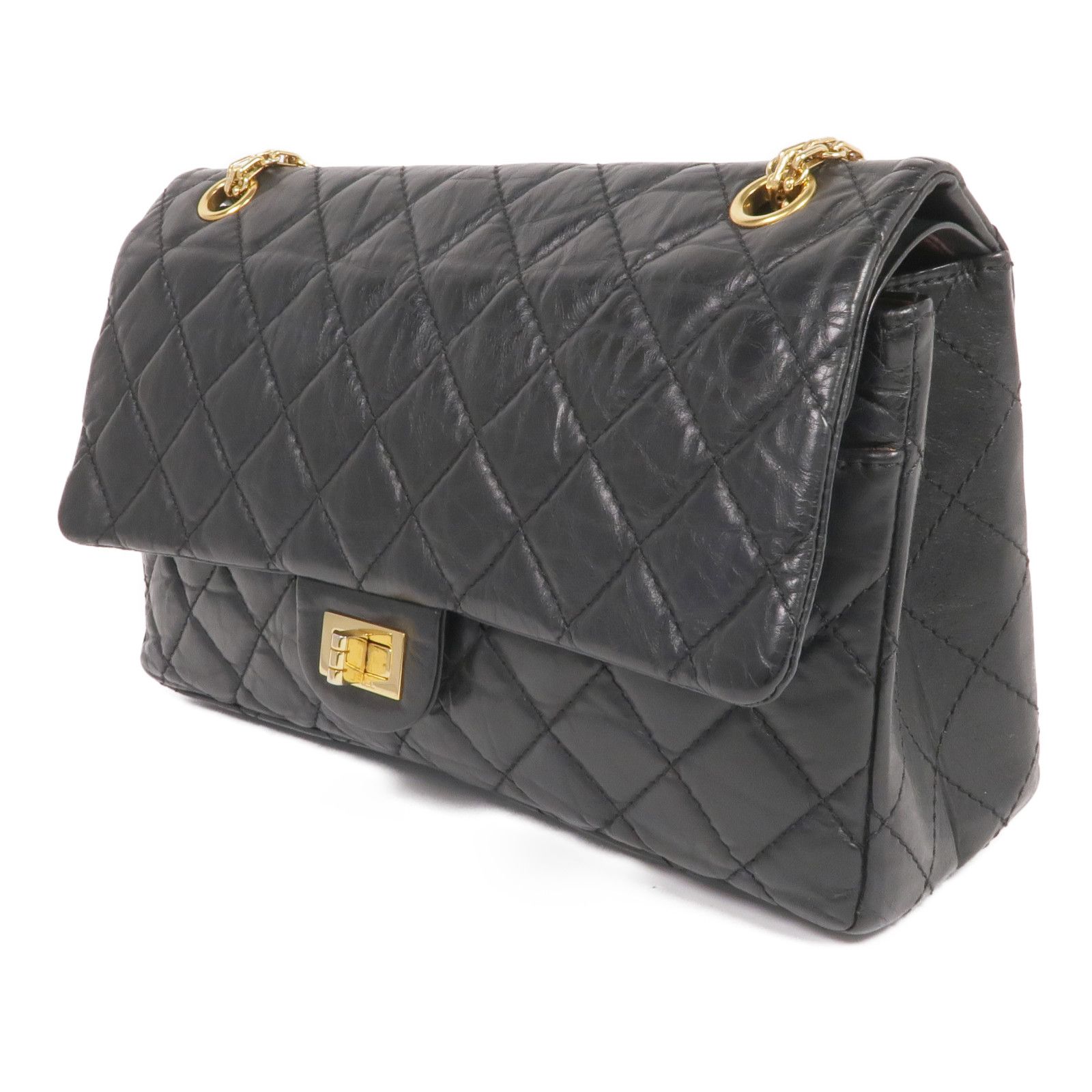 Quilted 2.55 Reissue Flap Bag, Black — view 3