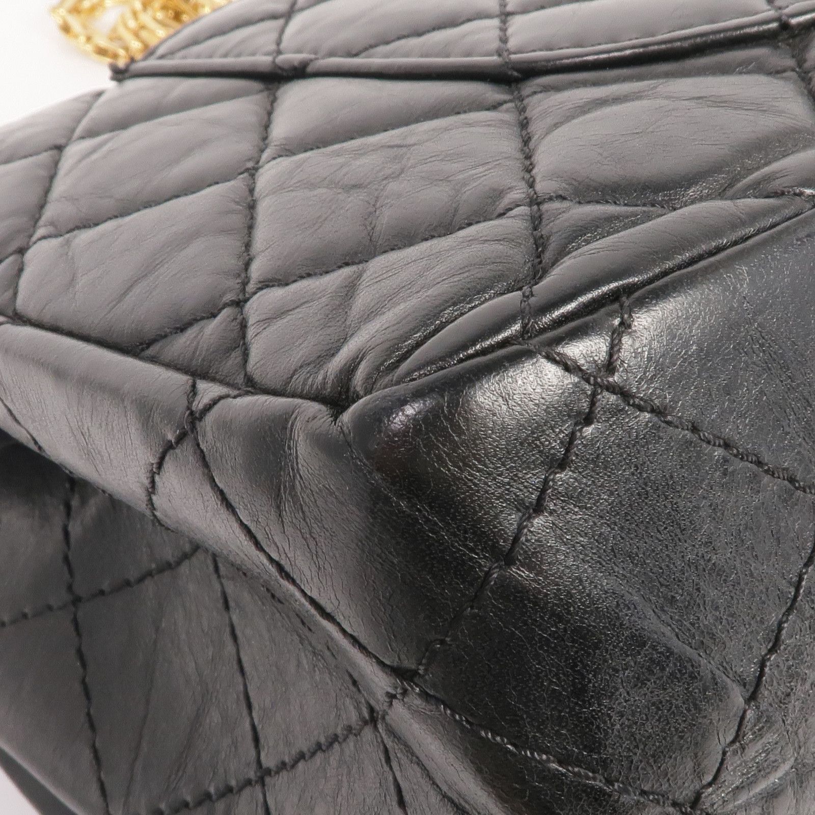 Quilted 2.55 Reissue Flap Bag, Black — view 9