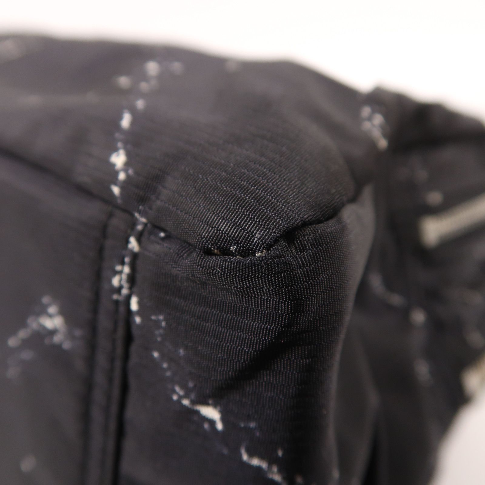 Black Niryu Hand Bag Ginpaku Handmade Bag Nylon — view 11