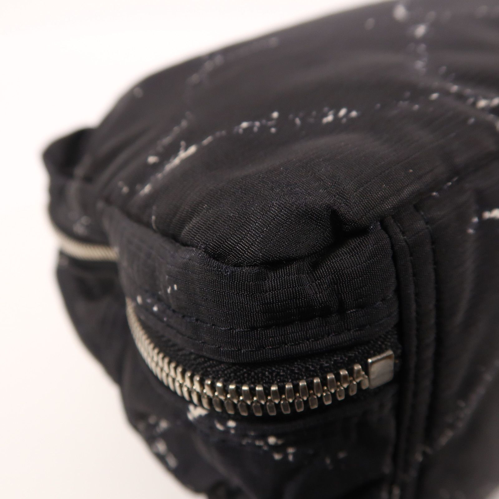 Black Niryu Hand Bag Ginpaku Handmade Bag Nylon — view 14