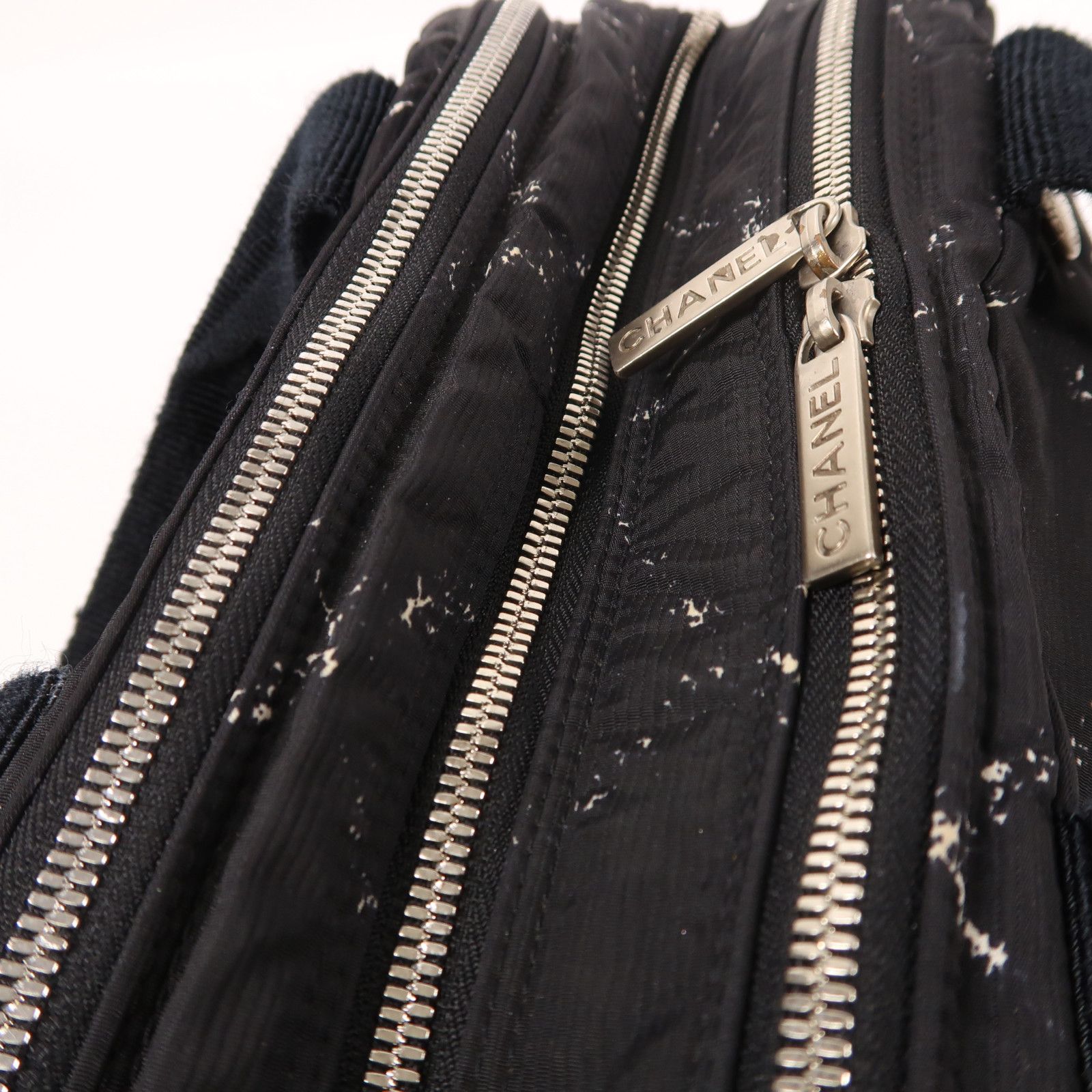 Black Niryu Hand Bag Ginpaku Handmade Bag Nylon — view 16