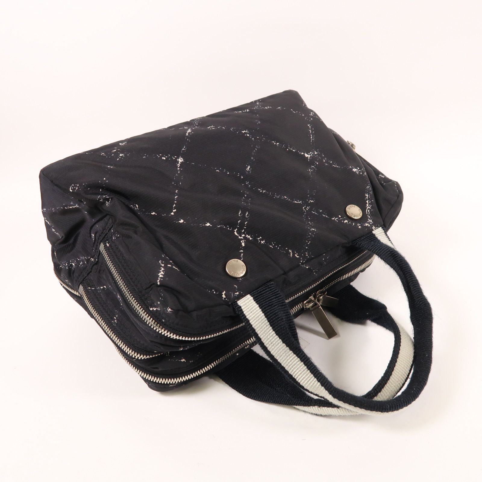 Black Niryu Hand Bag Ginpaku Handmade Bag Nylon — view 10