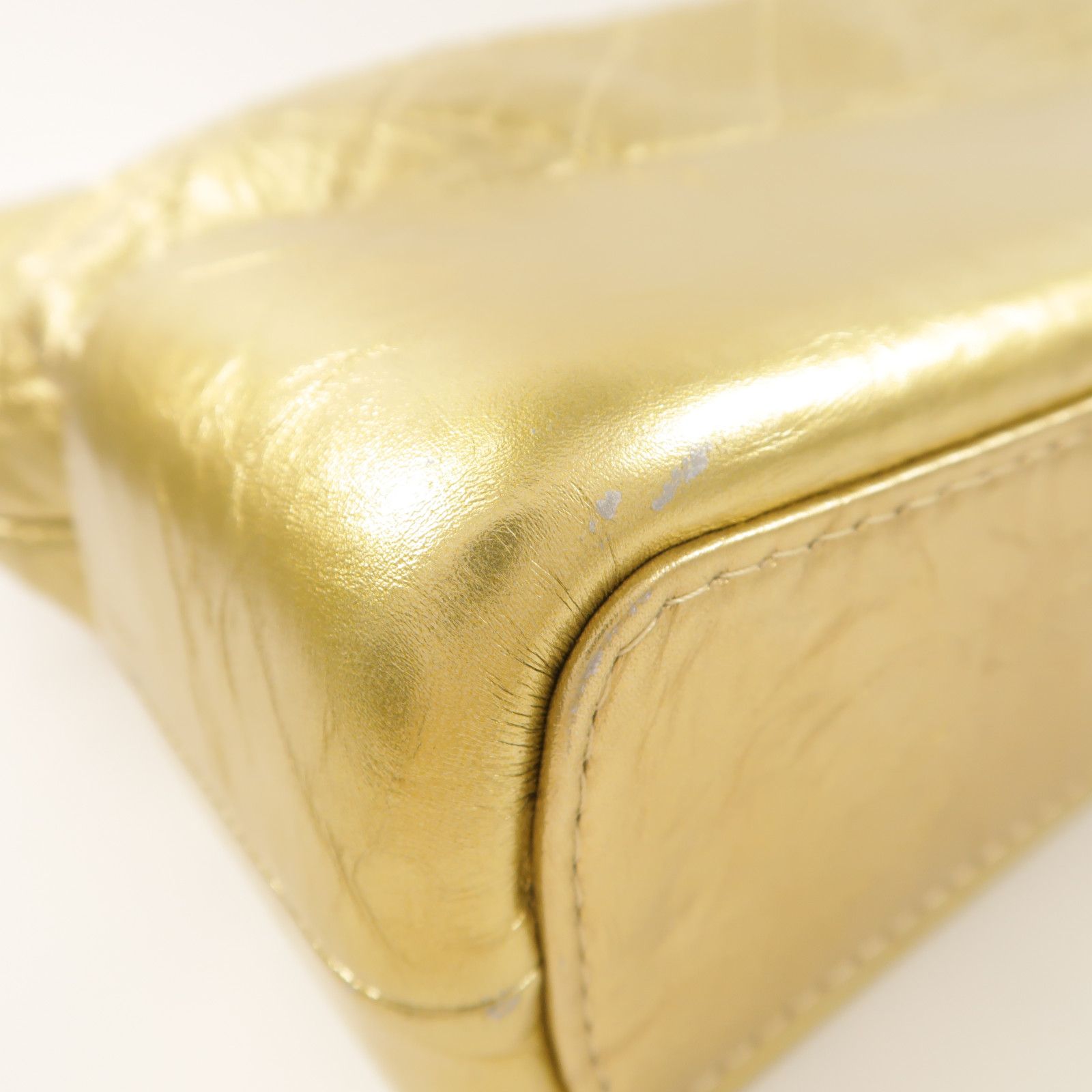 Gold Aged Calfskin Large Gabrielle Bag — view 13