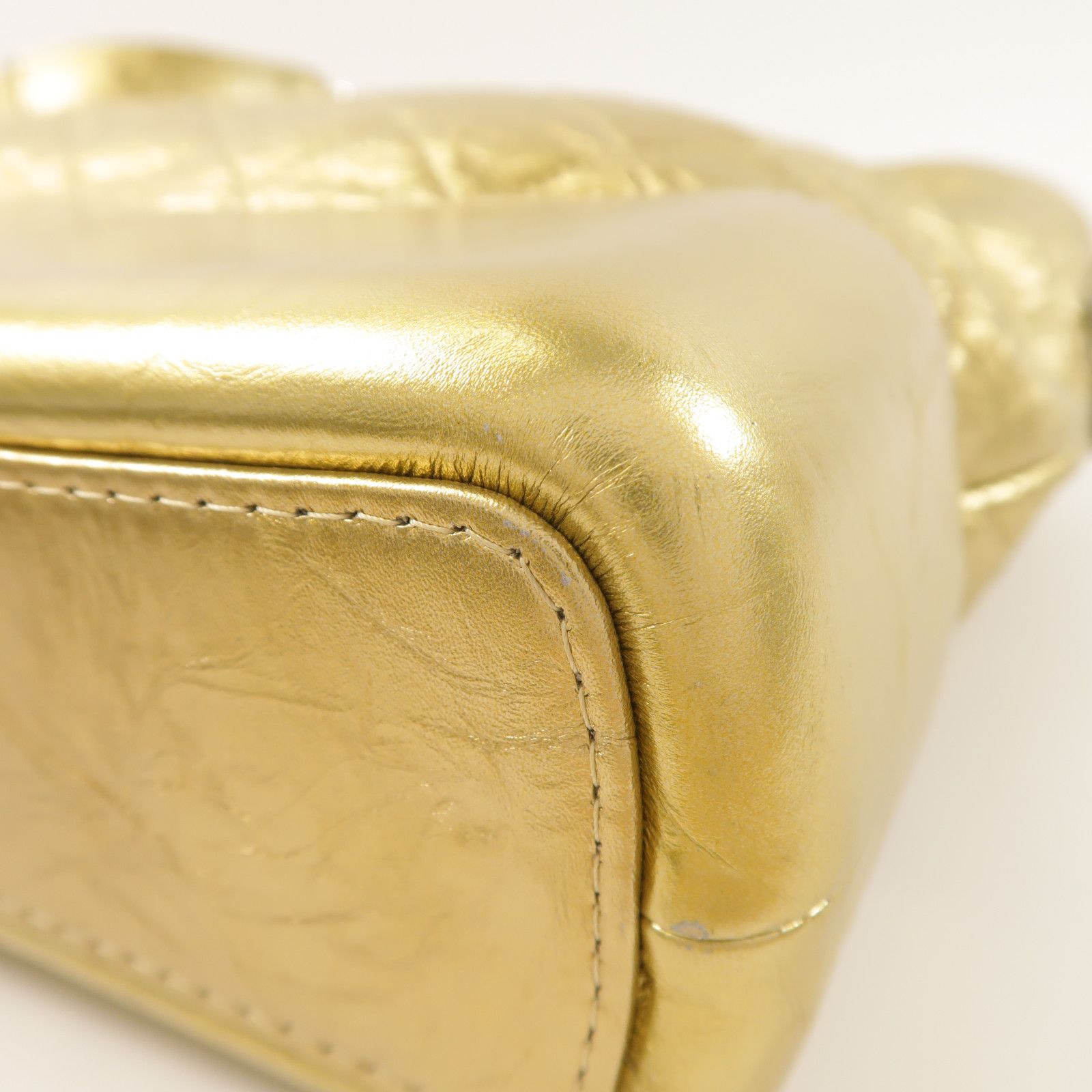 Gold Aged Calfskin Large Gabrielle Bag — view 14