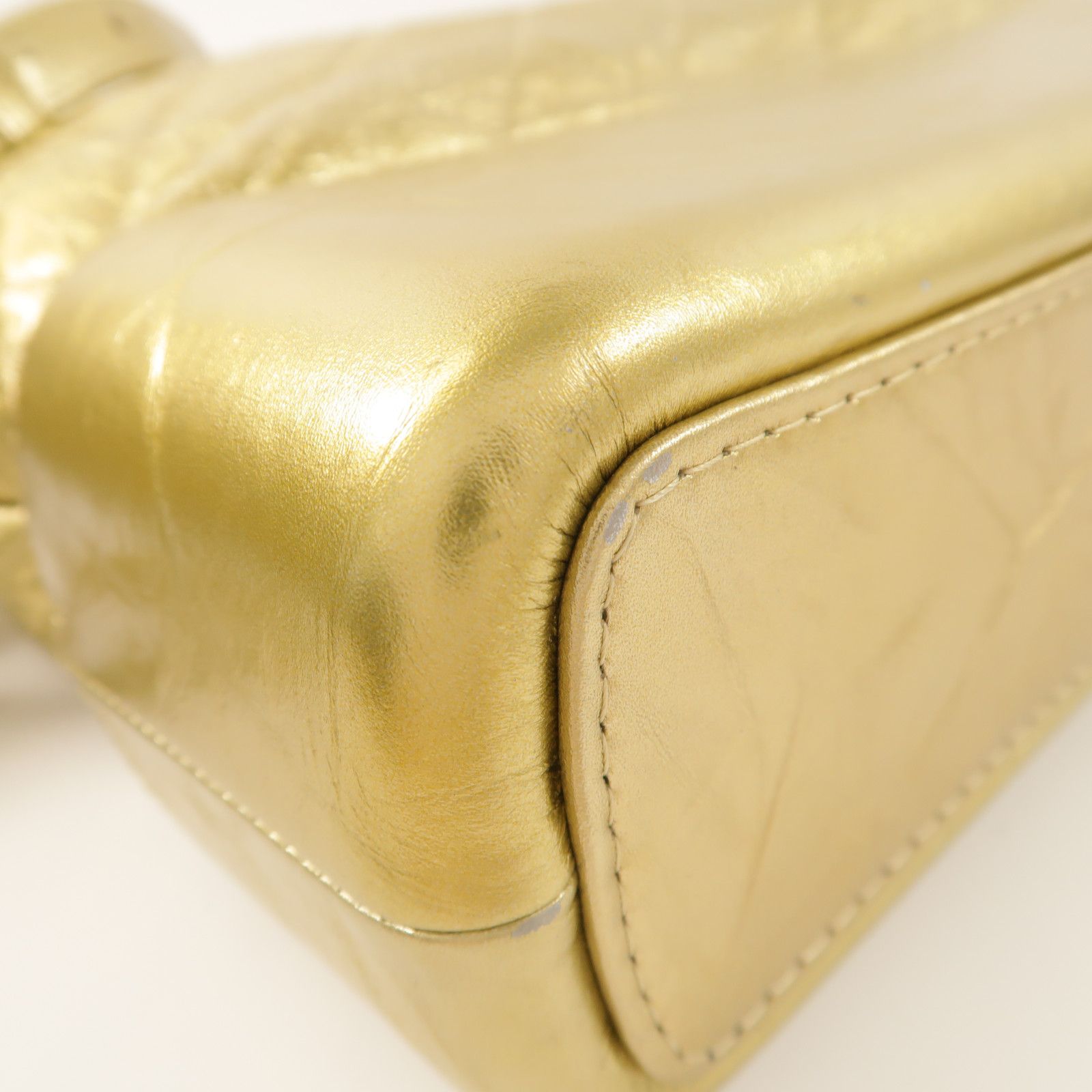 Gold Aged Calfskin Large Gabrielle Bag — view 15