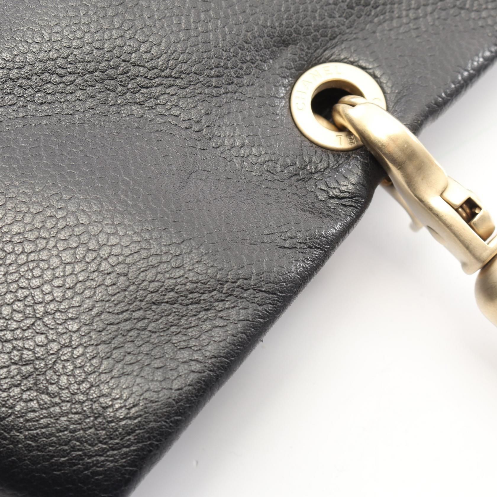 Vintage Grained Calfskin Structured Top Handle Tote — view 9