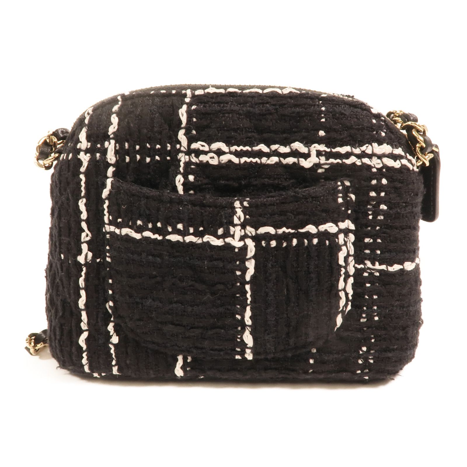 Tweed Mini Clutch With Chain — view 2