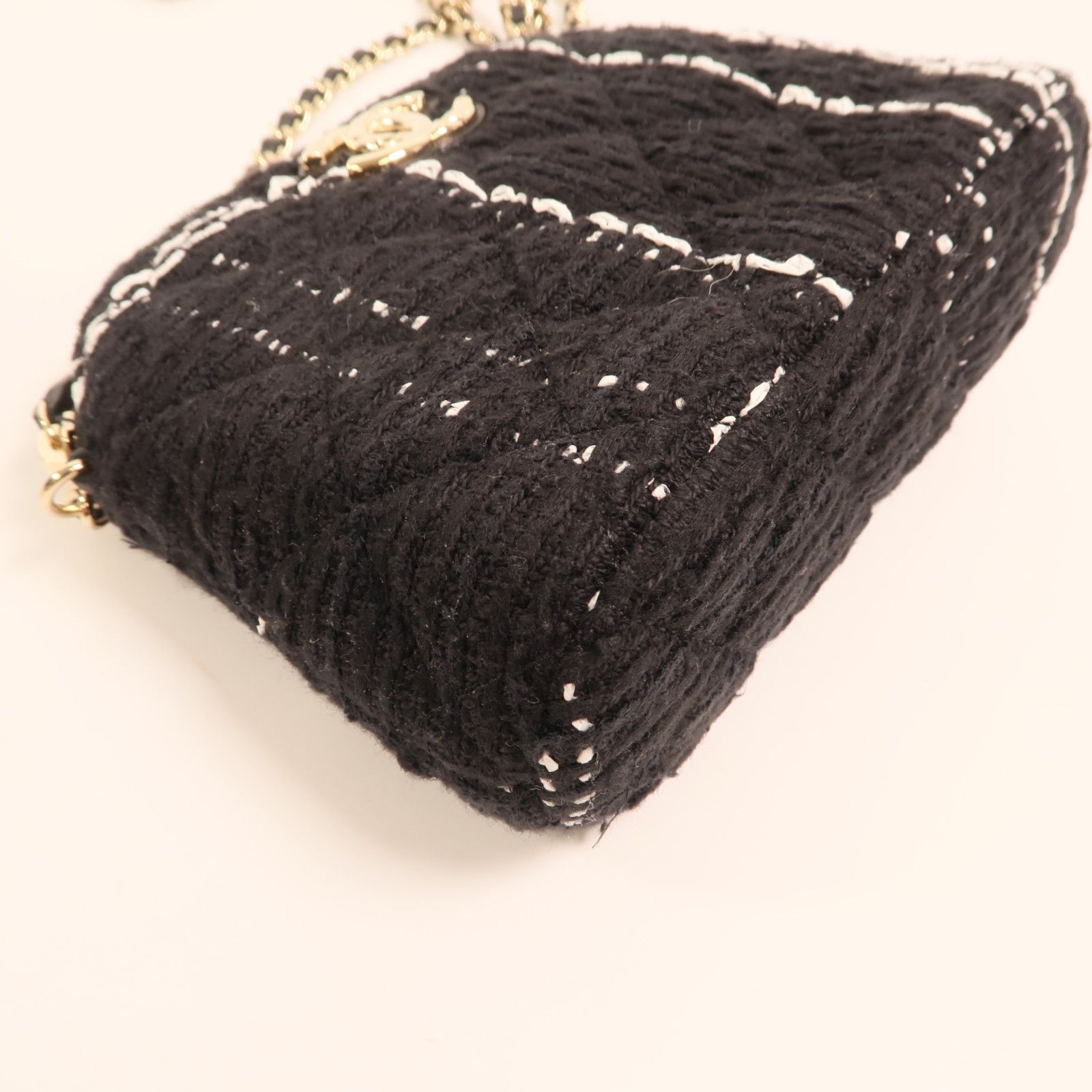 Tweed Mini Clutch With Chain — view 11