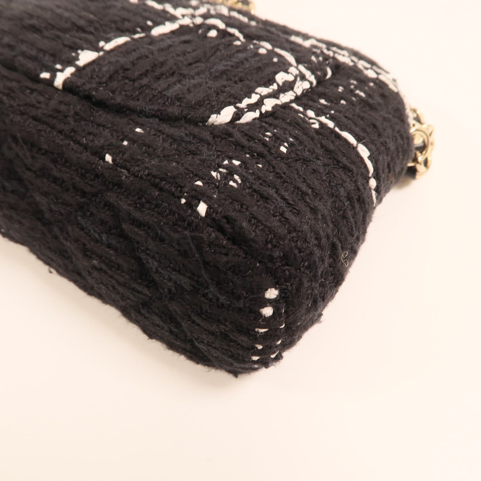 Tweed Mini Clutch With Chain — view 12