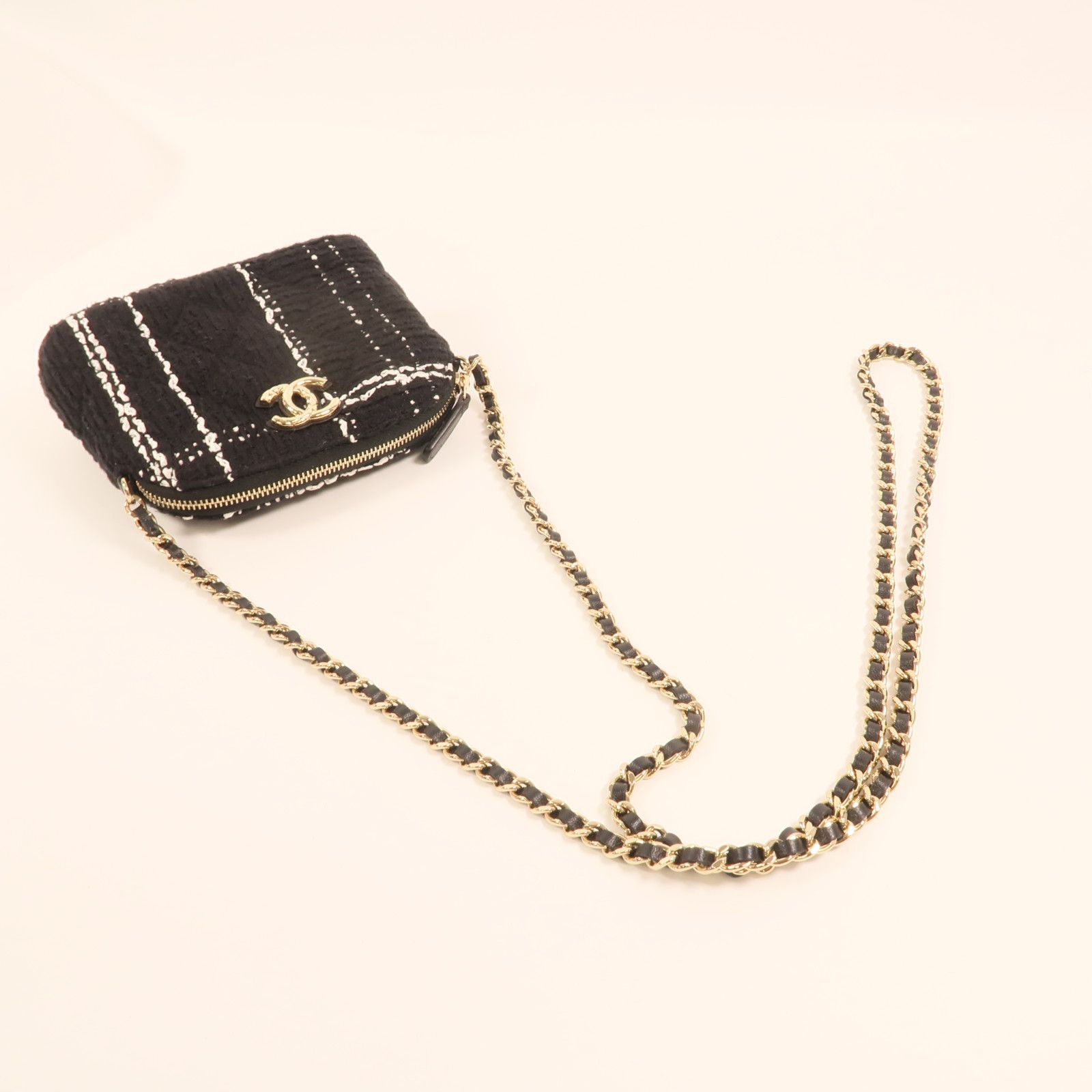 Tweed Mini Clutch With Chain — view 9