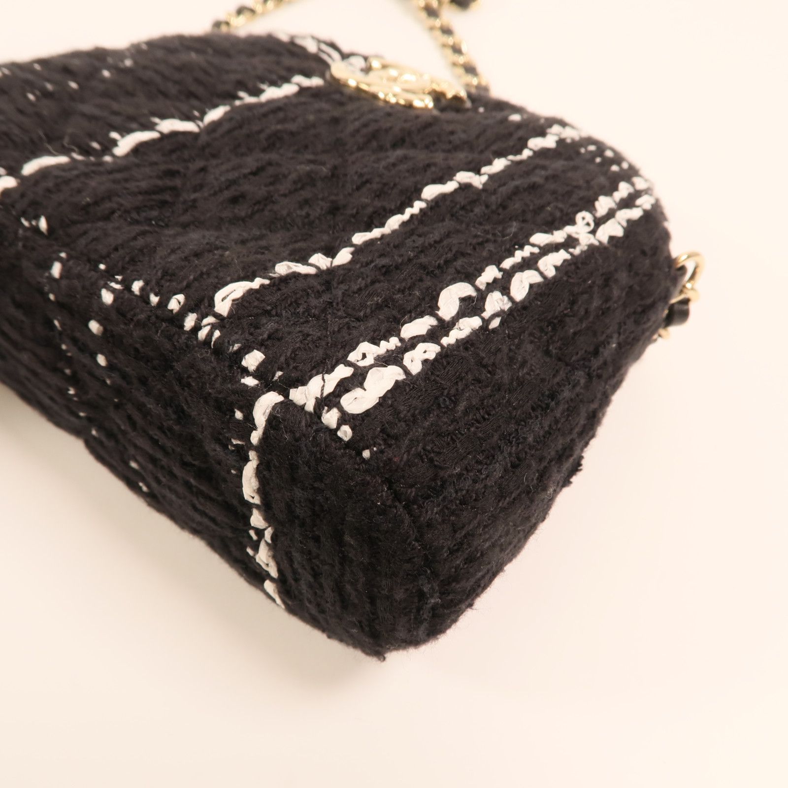 Tweed Mini Clutch With Chain — view 10