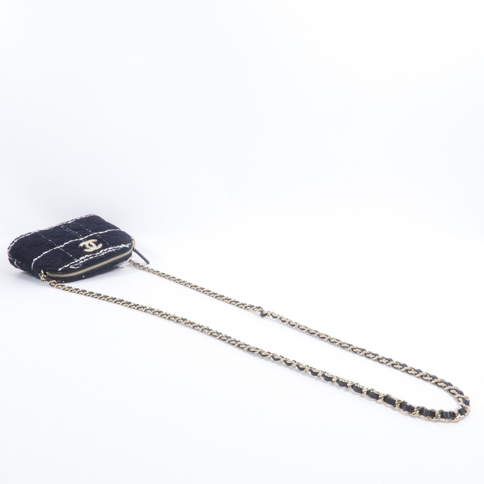 Tweed Mini Clutch with Chain — view 9