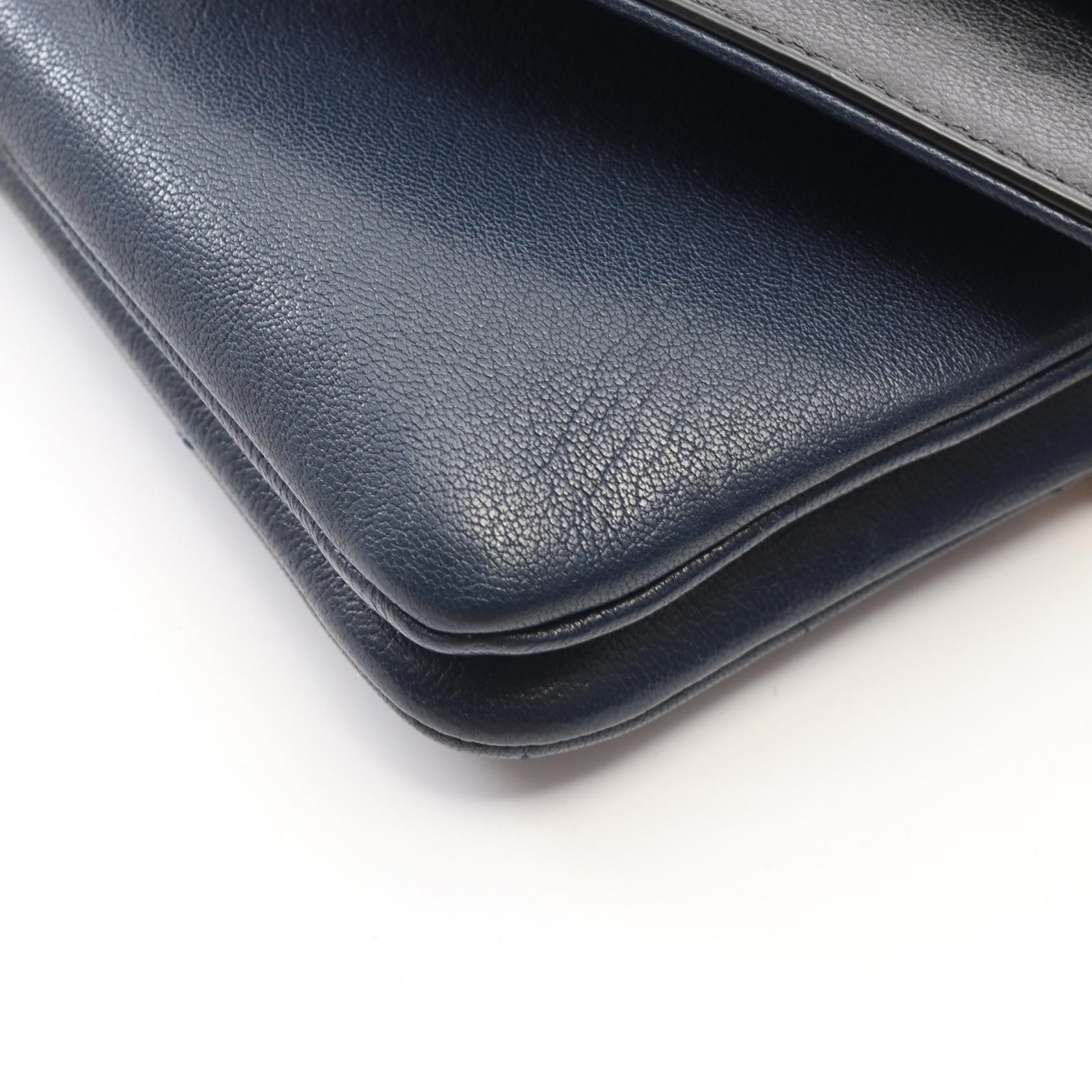 Chevron Quilted Double Envelope Flap Bag — view 9