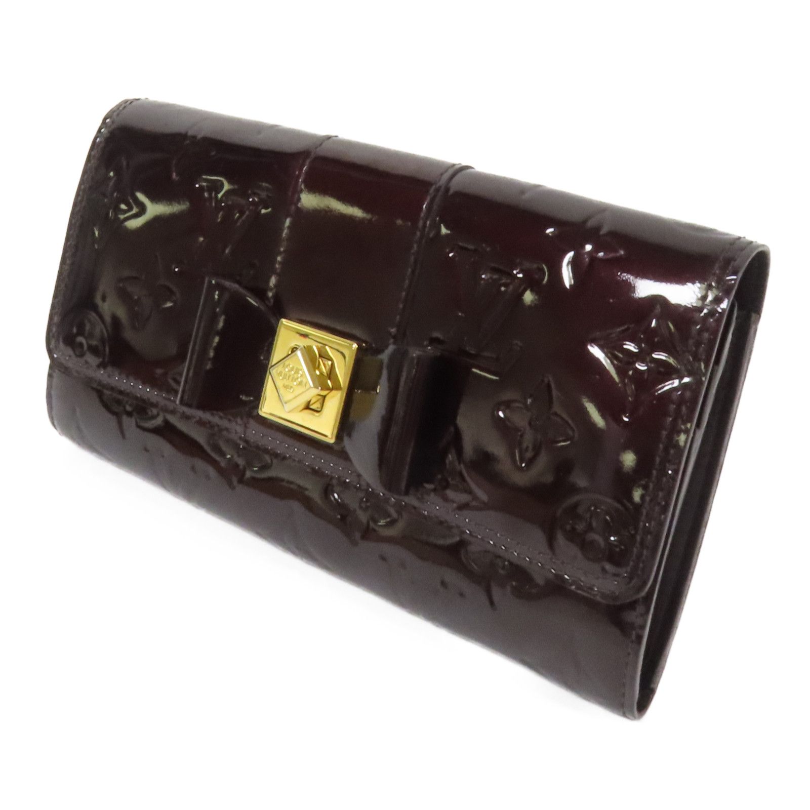 Sarah Noeud Wallet, Monogram Vernis — view 3