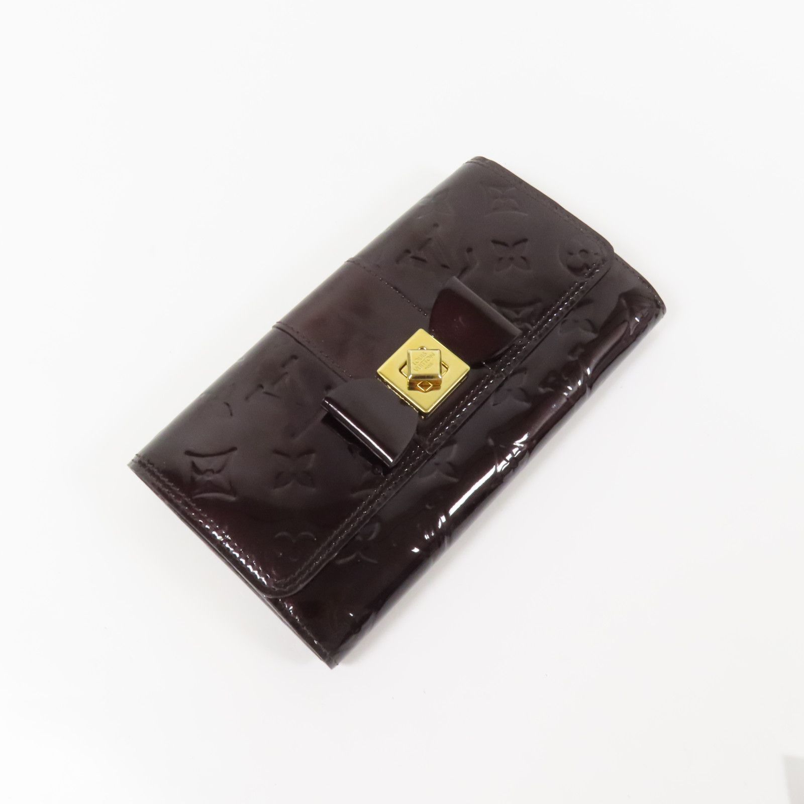 Sarah Noeud Wallet, Monogram Vernis — view 6