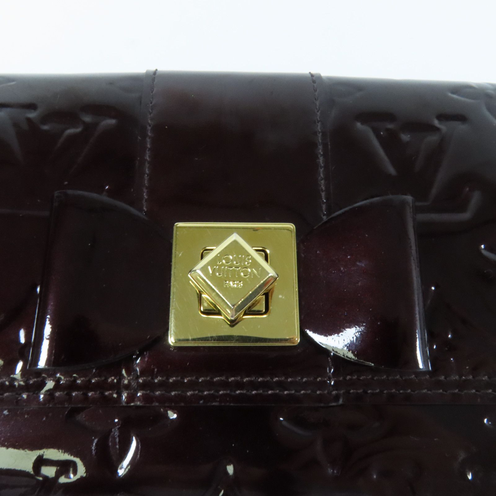 Sarah Noeud Wallet, Monogram Vernis — view 8