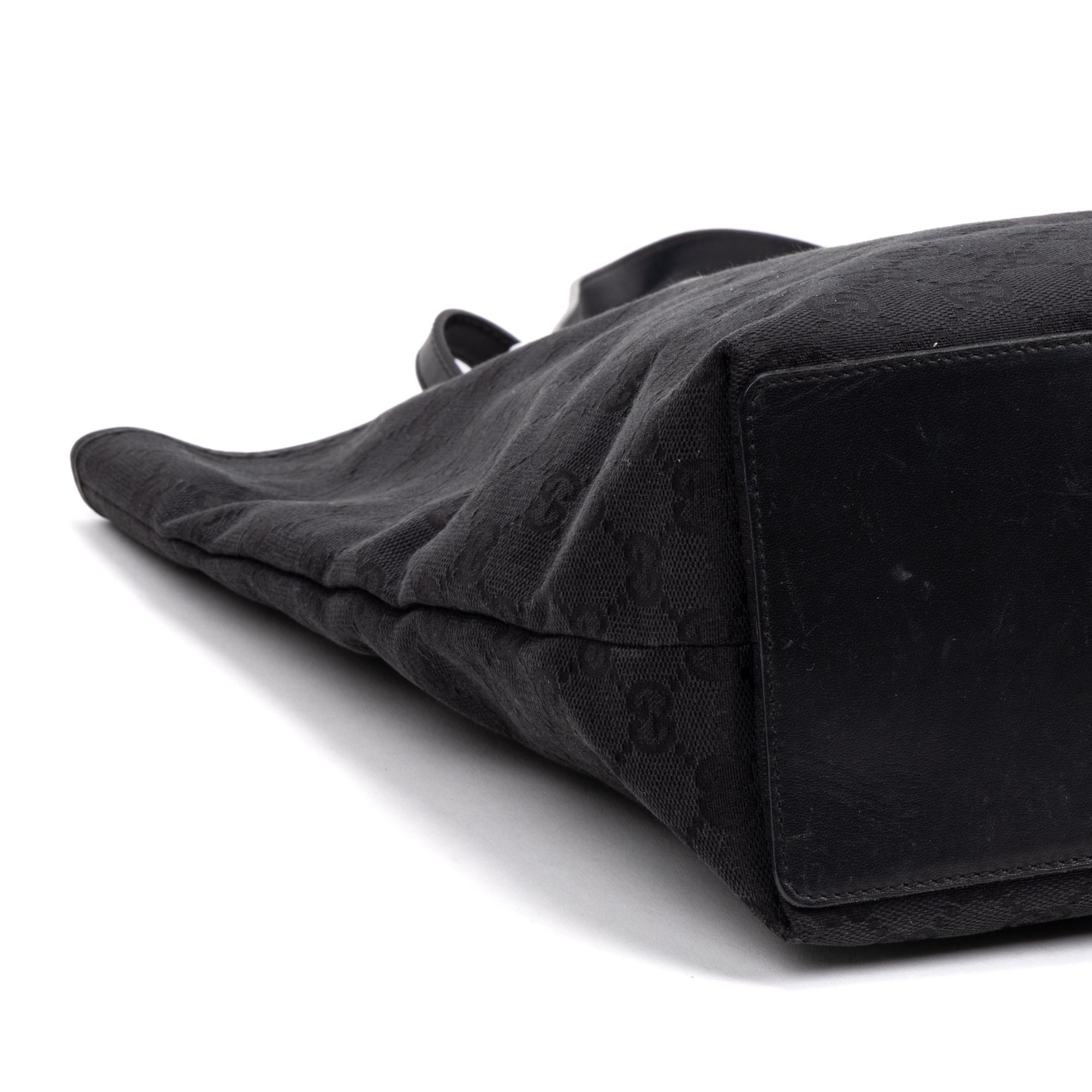 Tall Tote  Black Monogrammed Canvas Silver — view 7