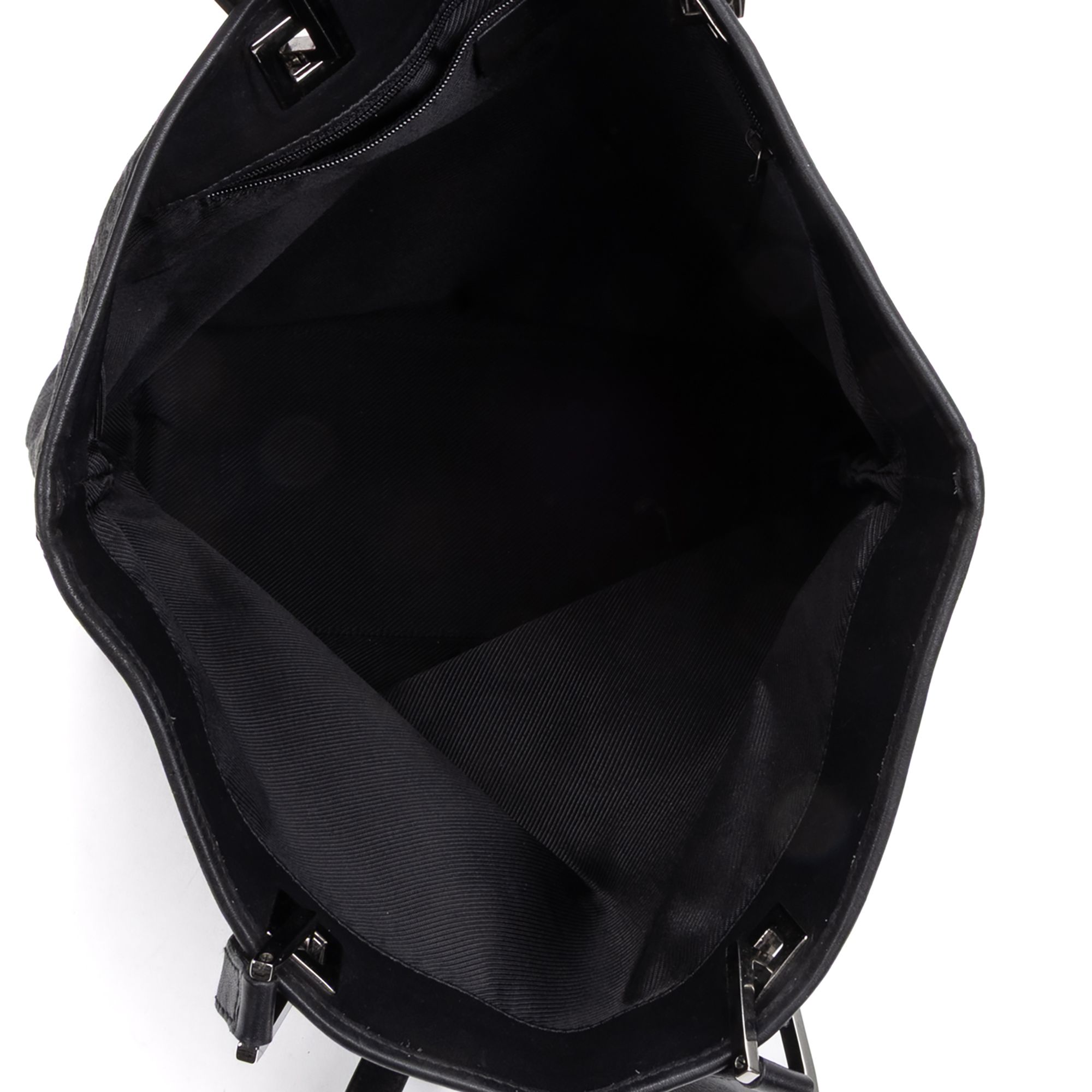 Tall Tote  Black Monogrammed Canvas Silver — view 9