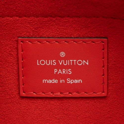 Red Epi Leather Neverfull Pouch MM — view 5