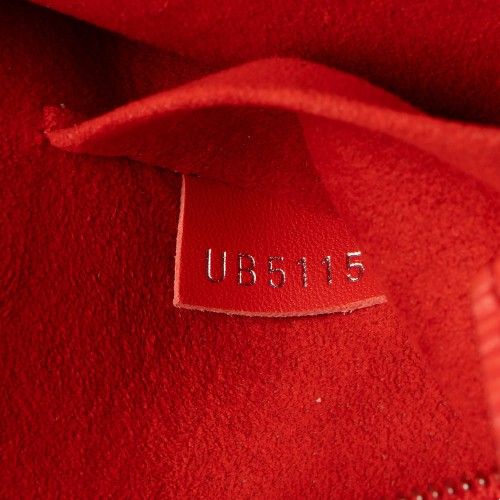 Red Epi Leather Neverfull Pouch MM — view 6