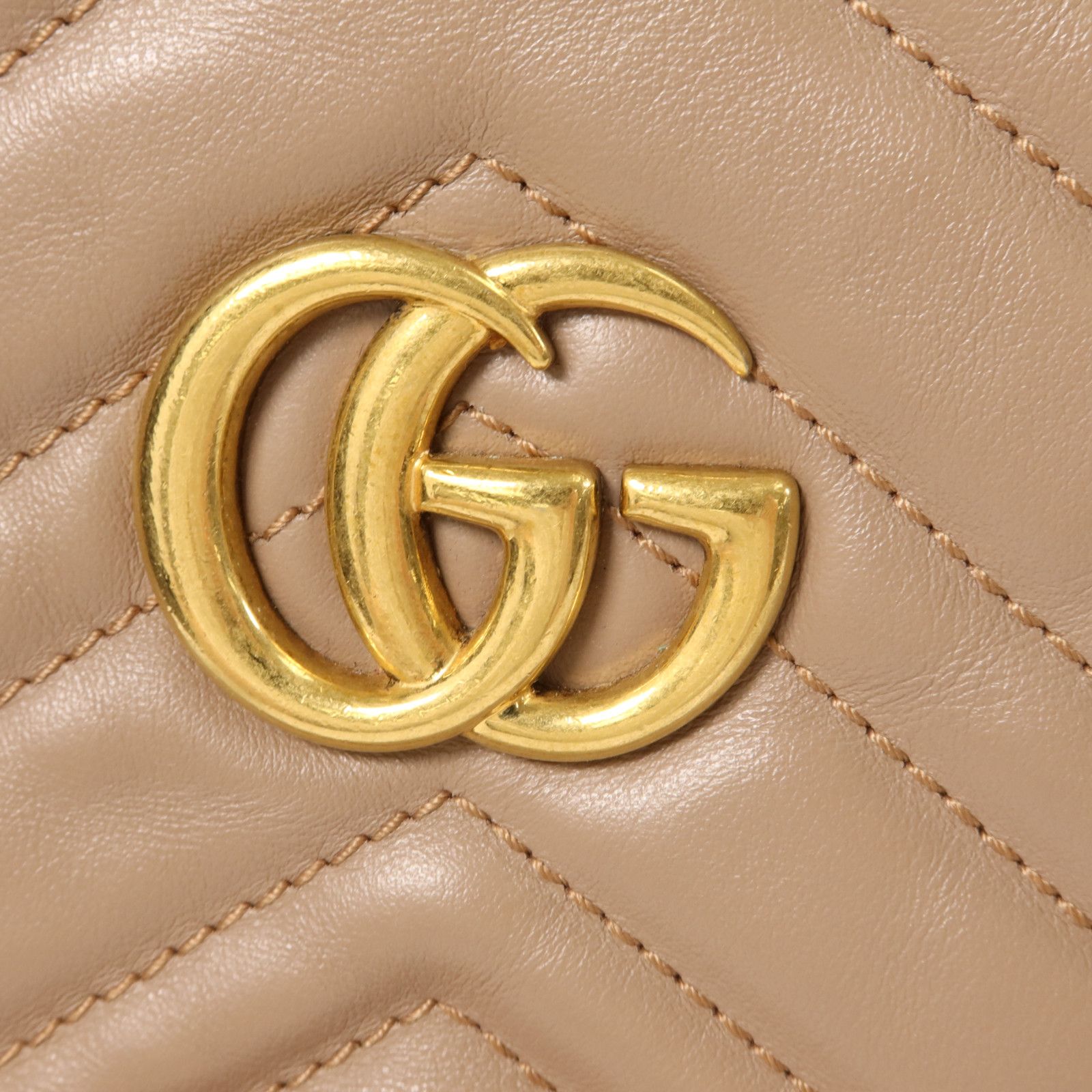 Cowhide Leather Gg Marmont Mini Bucket Crossbody Back Bag Gray Taupe Calfskin (cowhide) — view 10