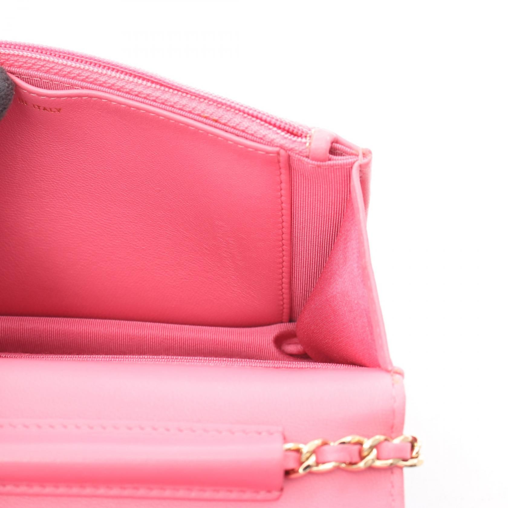 Pink Matelasse Double Piece Shoulder Bag Lambskin (sheep Leather) — view 8