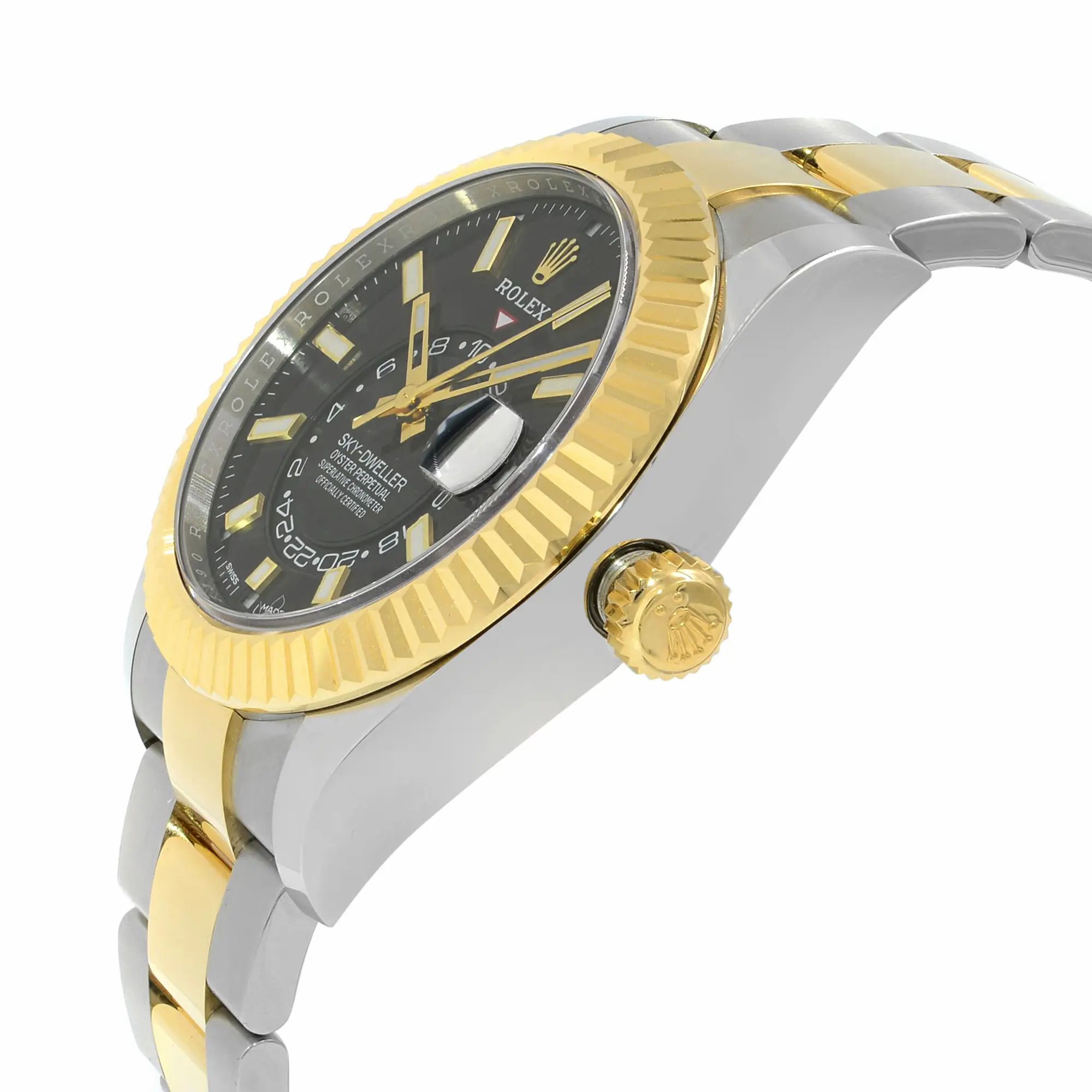 Sky-dweller Steel 18K Yellow Gold Black Dial Automatic Mens Watch 326933 — view 3