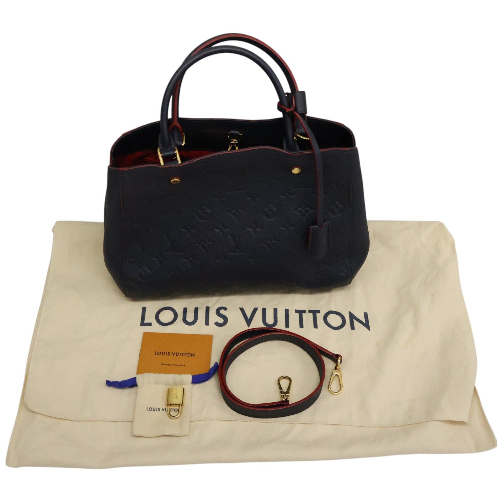 Montaigne Mm Shoulder Bag Empreinte Blue M 42746 — view 13