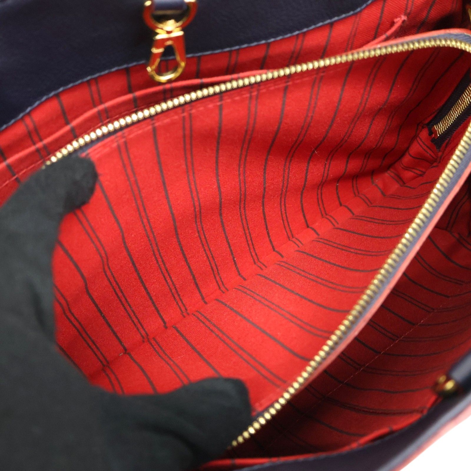 Montaigne Mm Shoulder Bag Empreinte Blue M 42746 — view 5