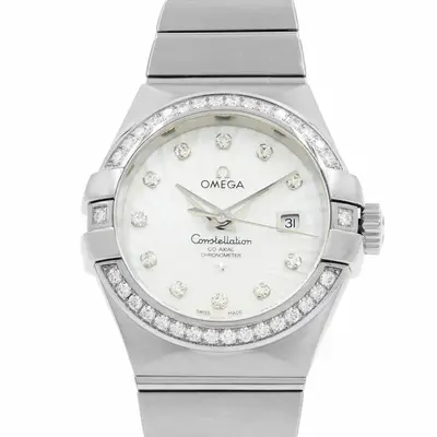 Constellation Silver Diamond White Gold Ladies Watch 123.55.31.20.55.003