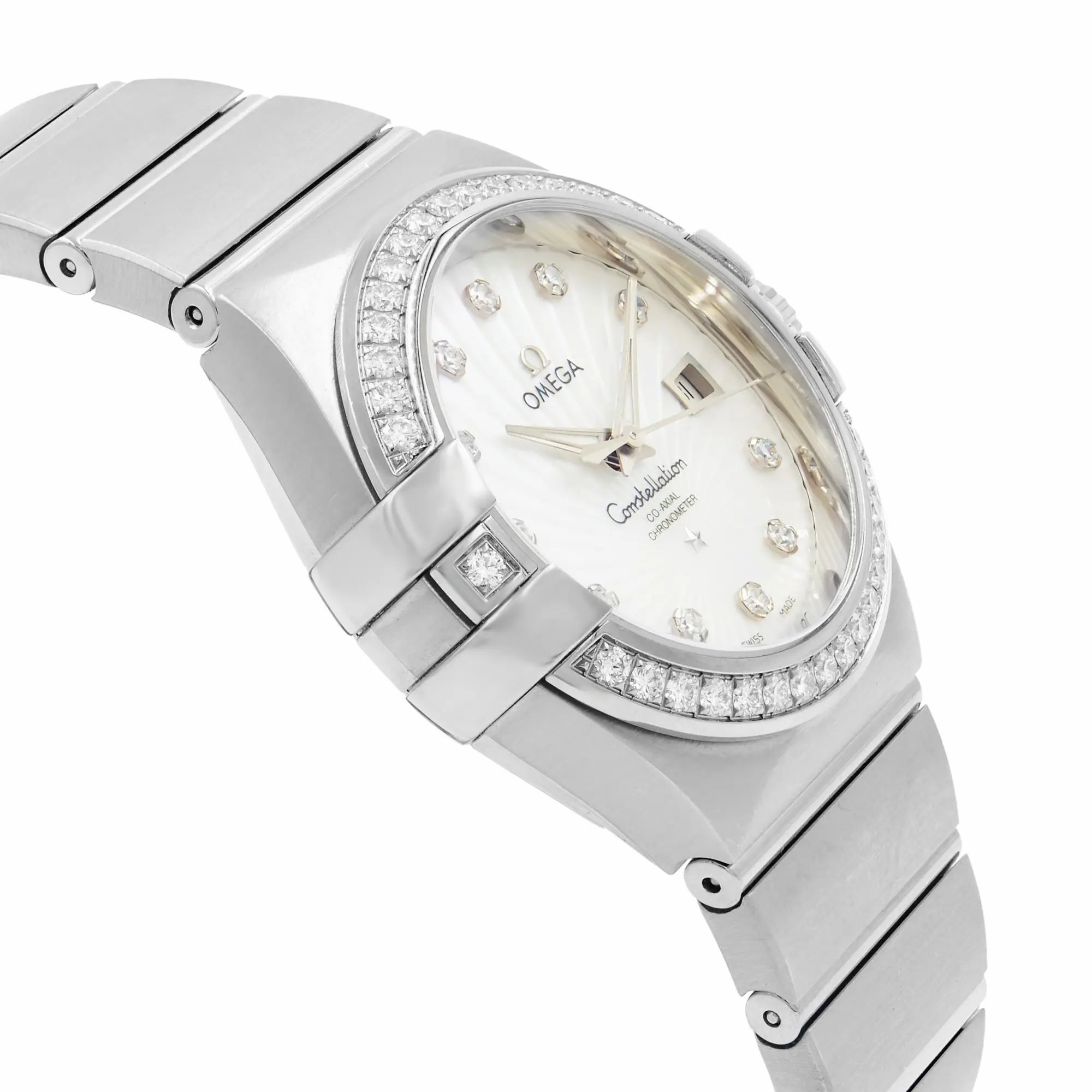 Constellation Silver Diamond White Gold Ladies Watch 123.55.31.20.55.003 — view 4