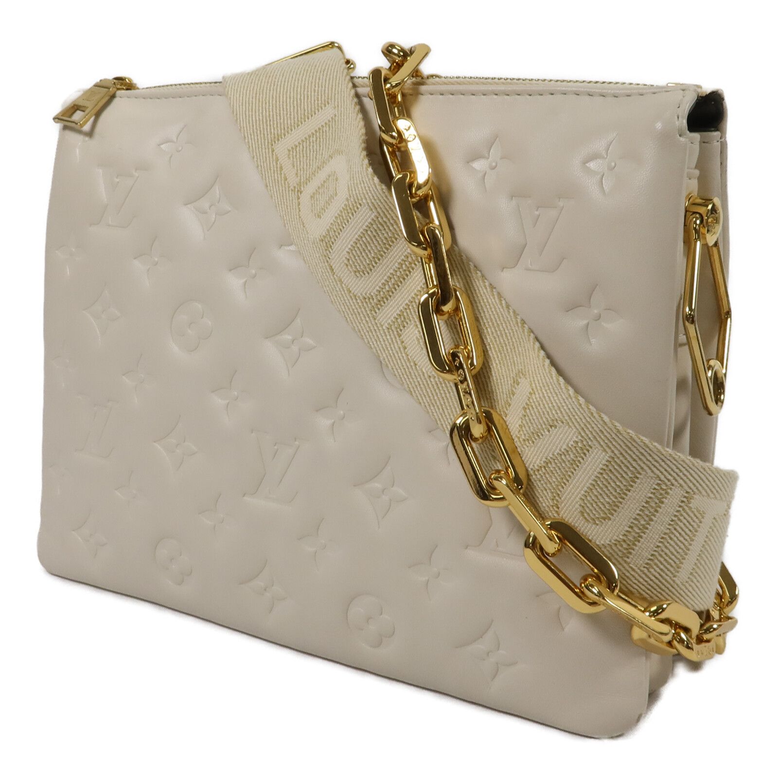Monogram Embossed Coussin Pm Cross Shoulder Bag White Cream Shoulder Bag M 21262 — view 2