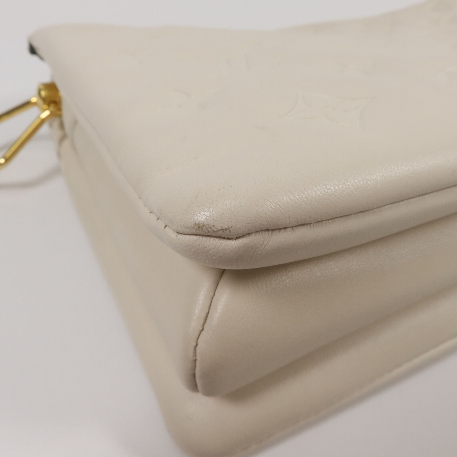 Monogram Embossed Coussin Pm Cross Shoulder Bag White Cream Shoulder Bag M 21262 — view 11