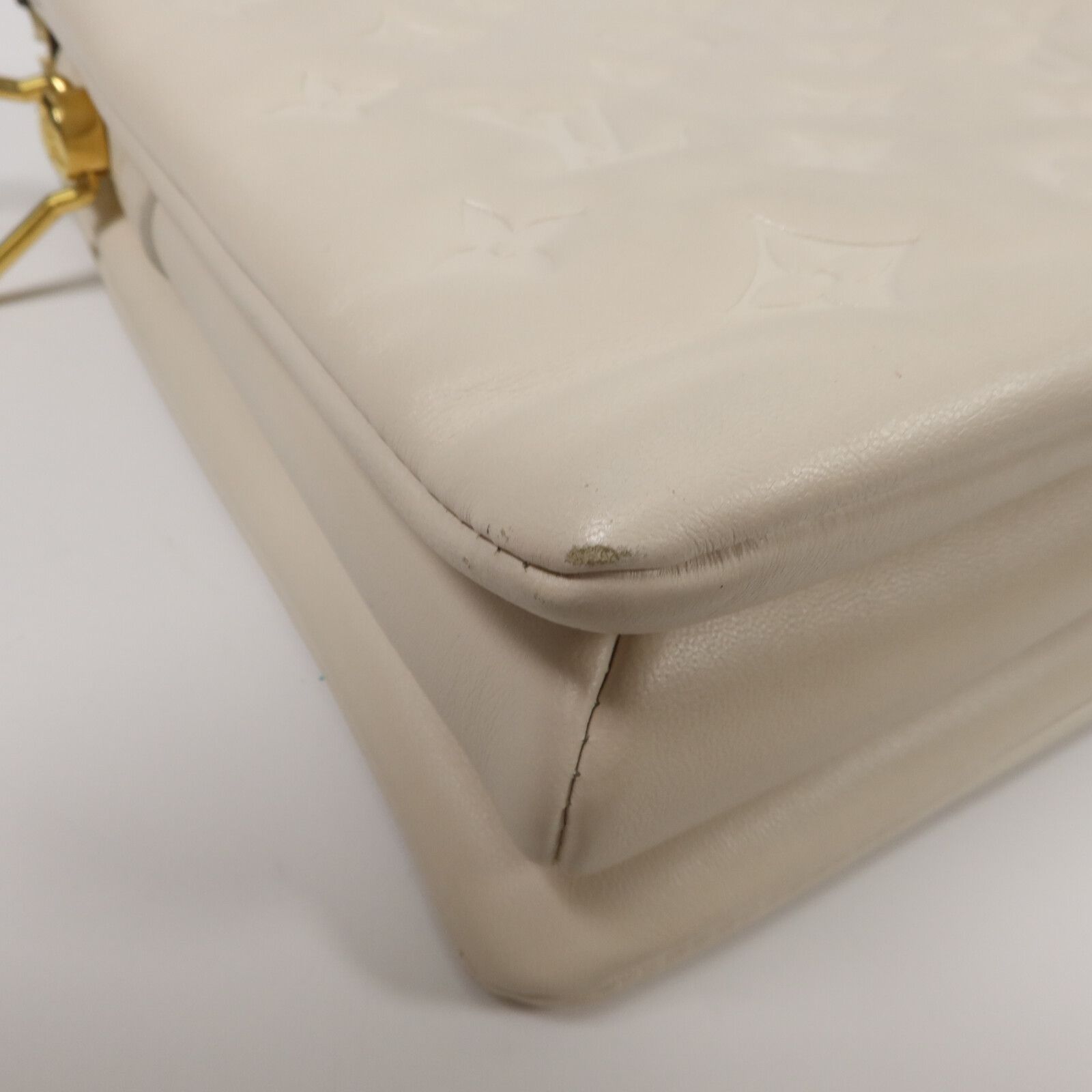 Monogram Embossed Coussin Pm Cross Shoulder Bag White Cream Shoulder Bag M 21262 — view 13