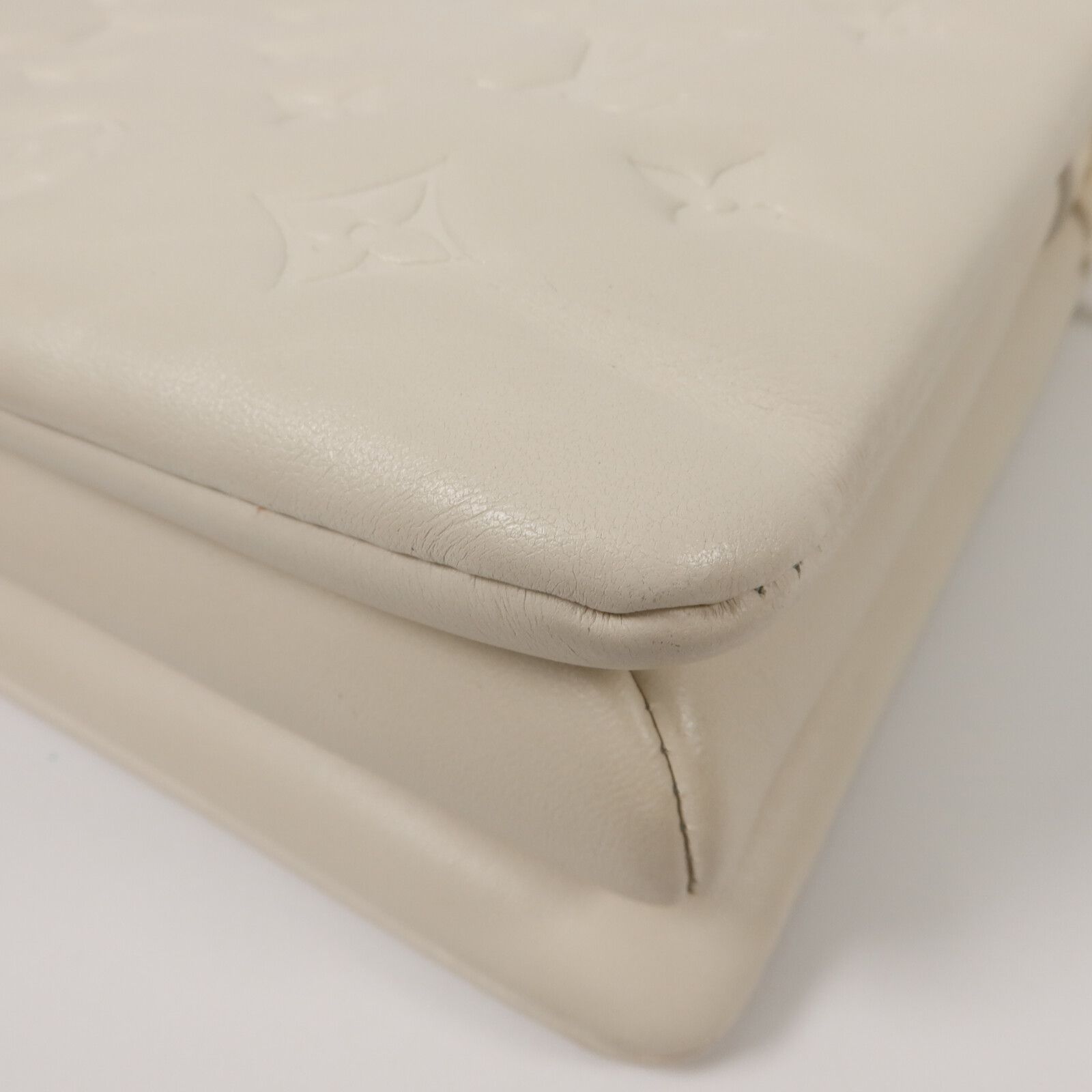 Monogram Embossed Coussin Pm Cross Shoulder Bag White Cream Shoulder Bag M 21262 — view 14