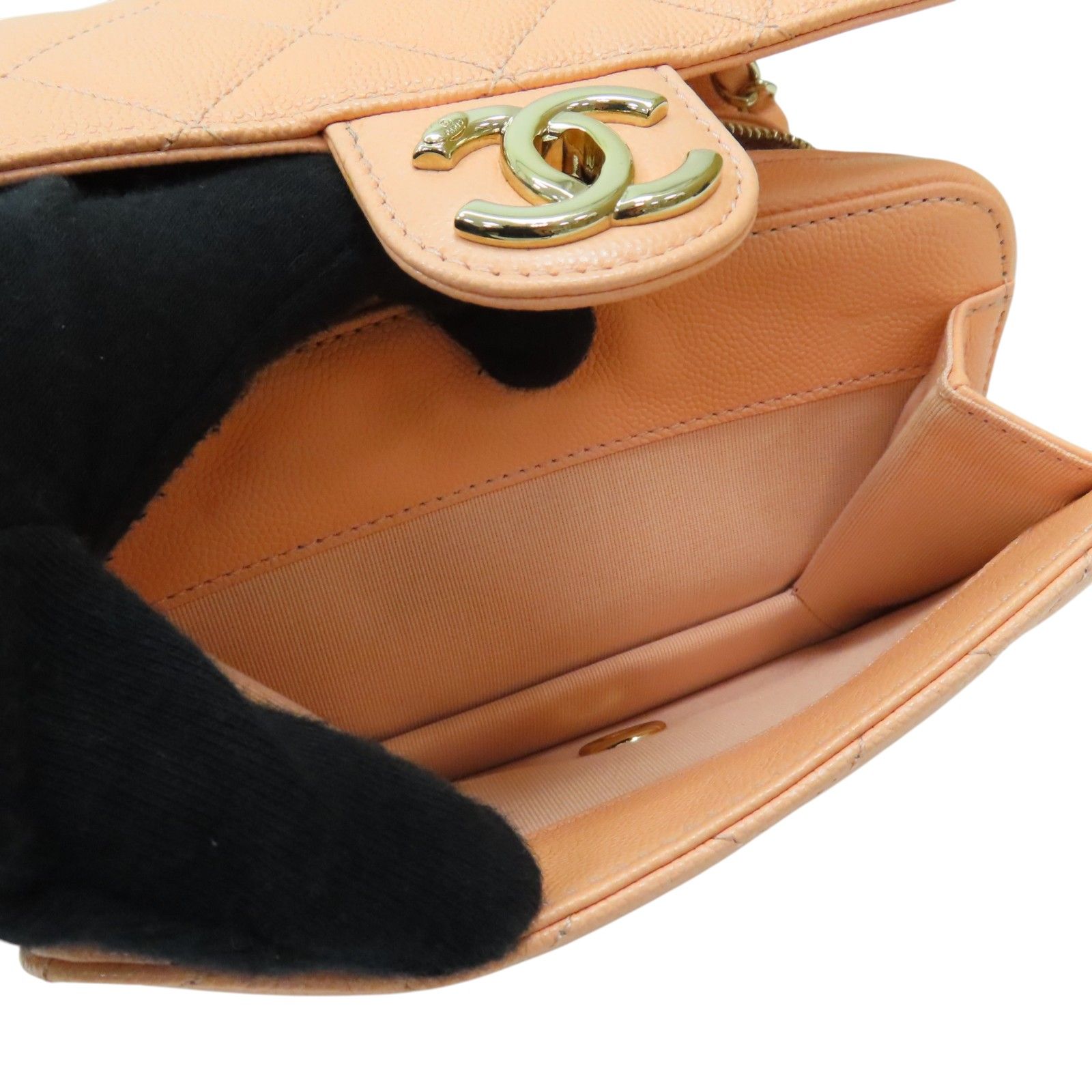 Mini Caviar Like A Wallet Flap Bag — view 5
