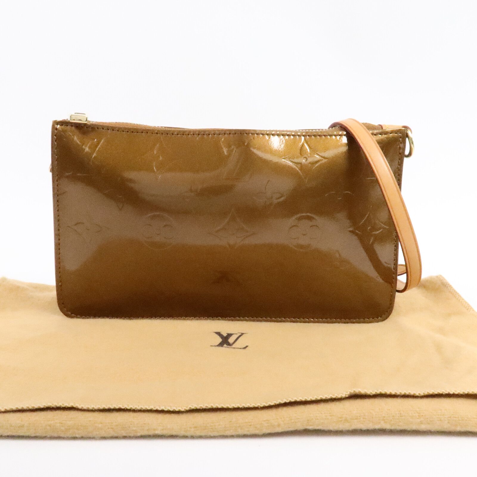 Vernis Lexington Pouch Handbag Brown Bronze Shoulder Bag M 91011 — view 10