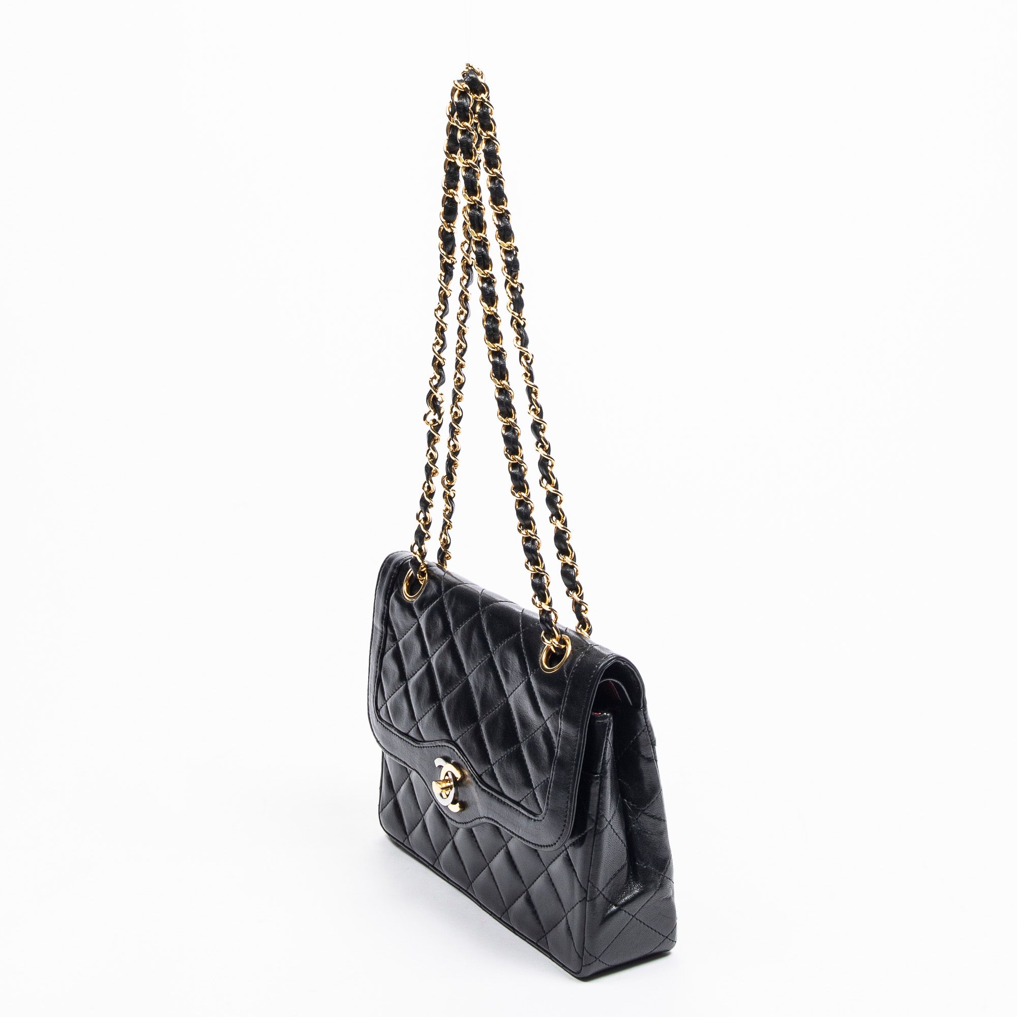 Paris Mini Double Flap Quilted Lambskin Leather — view 2