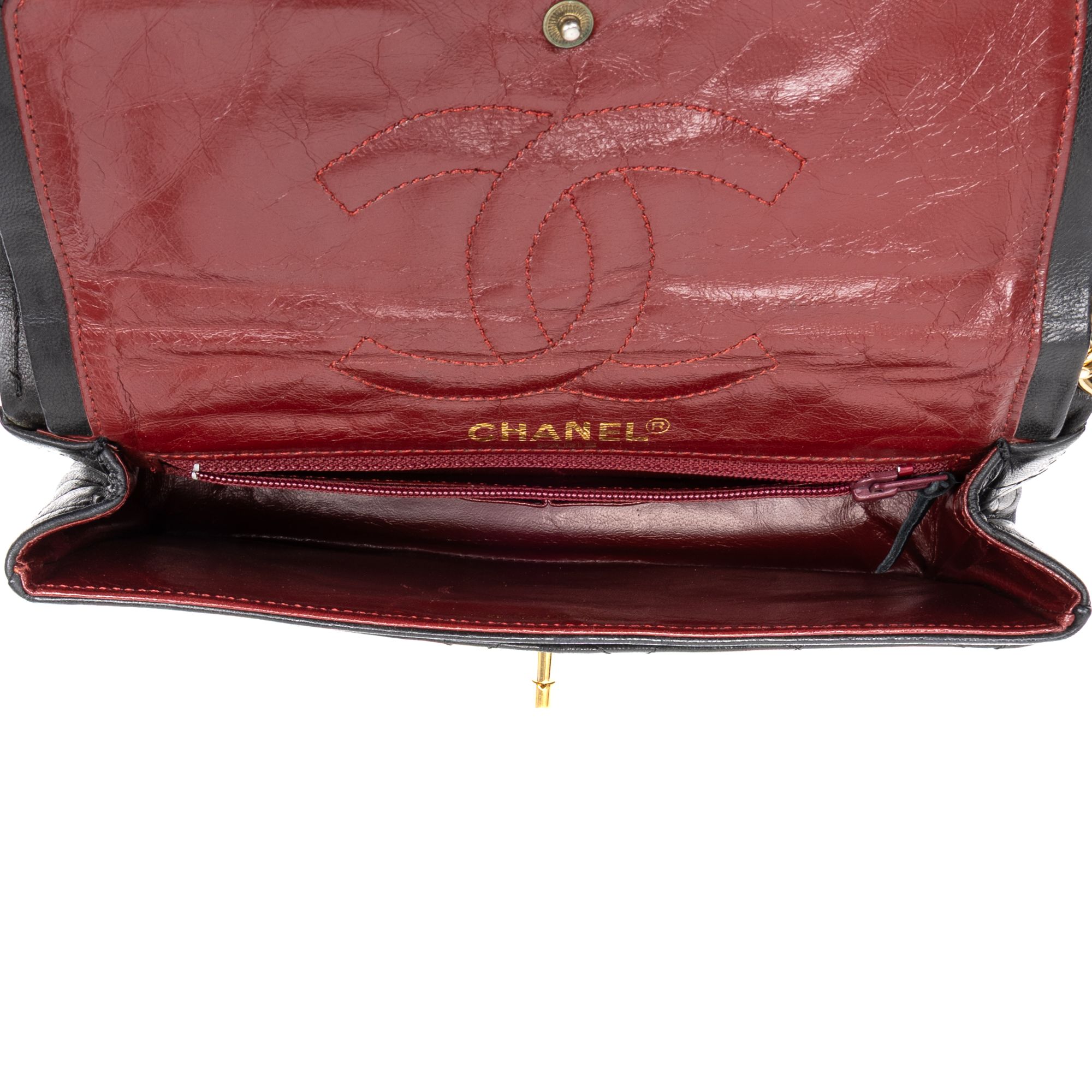 Paris Mini Double Flap Quilted Lambskin Leather — view 7