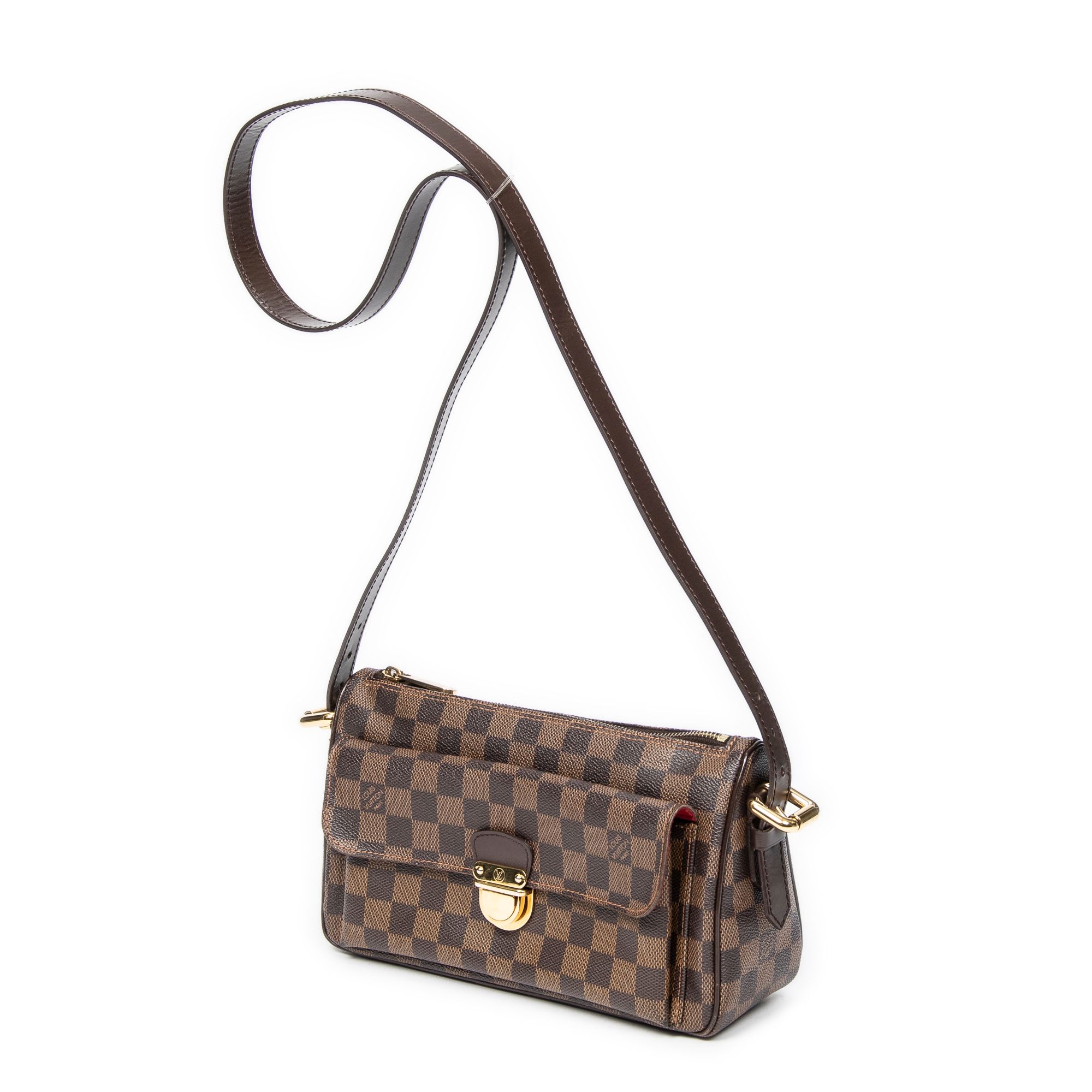 Ravello Long Strap GM Brown Damier Ebene Golden Brass — view 2
