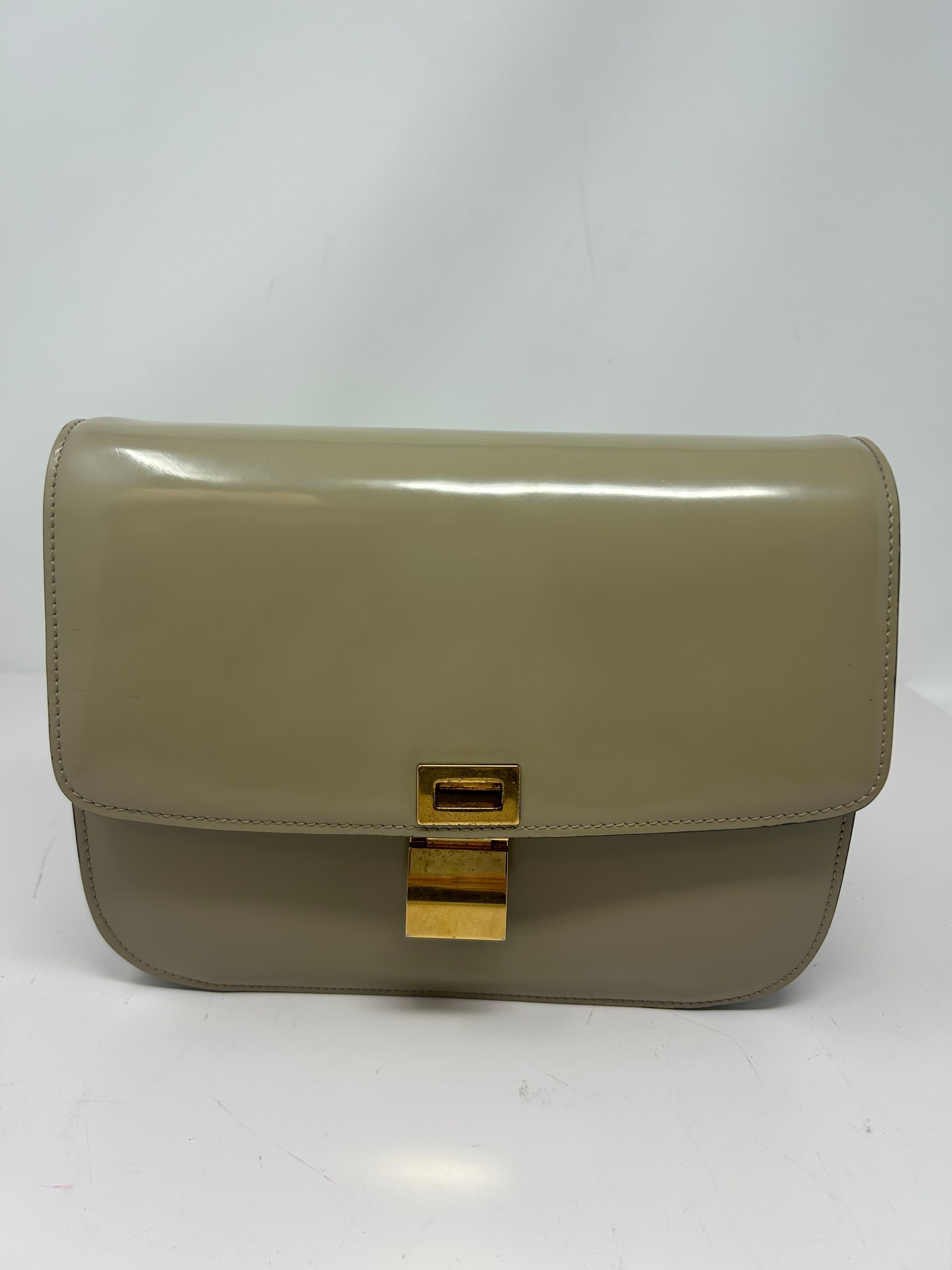 Medium Patent Leather Box Bag — view 2
